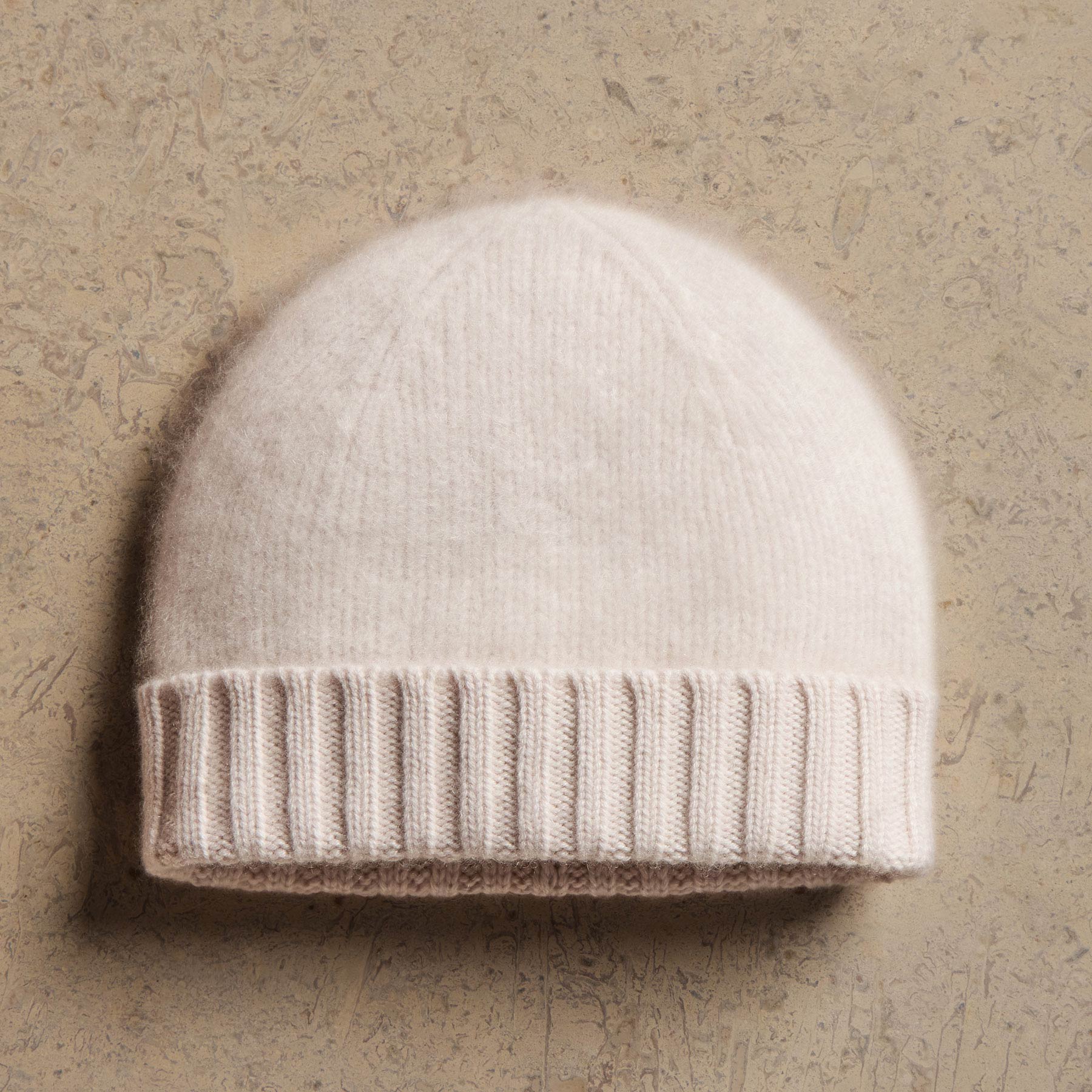 Halo Brushed Cashmere Beanie - Pearl
