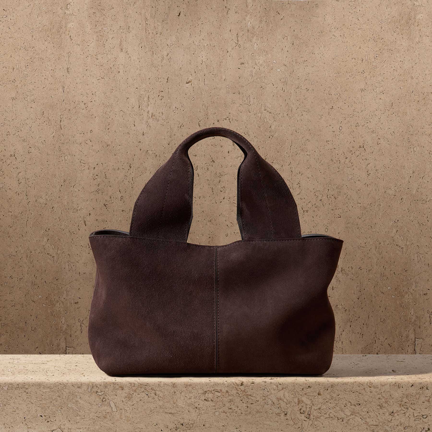 Suede Mini Tote - Cafe