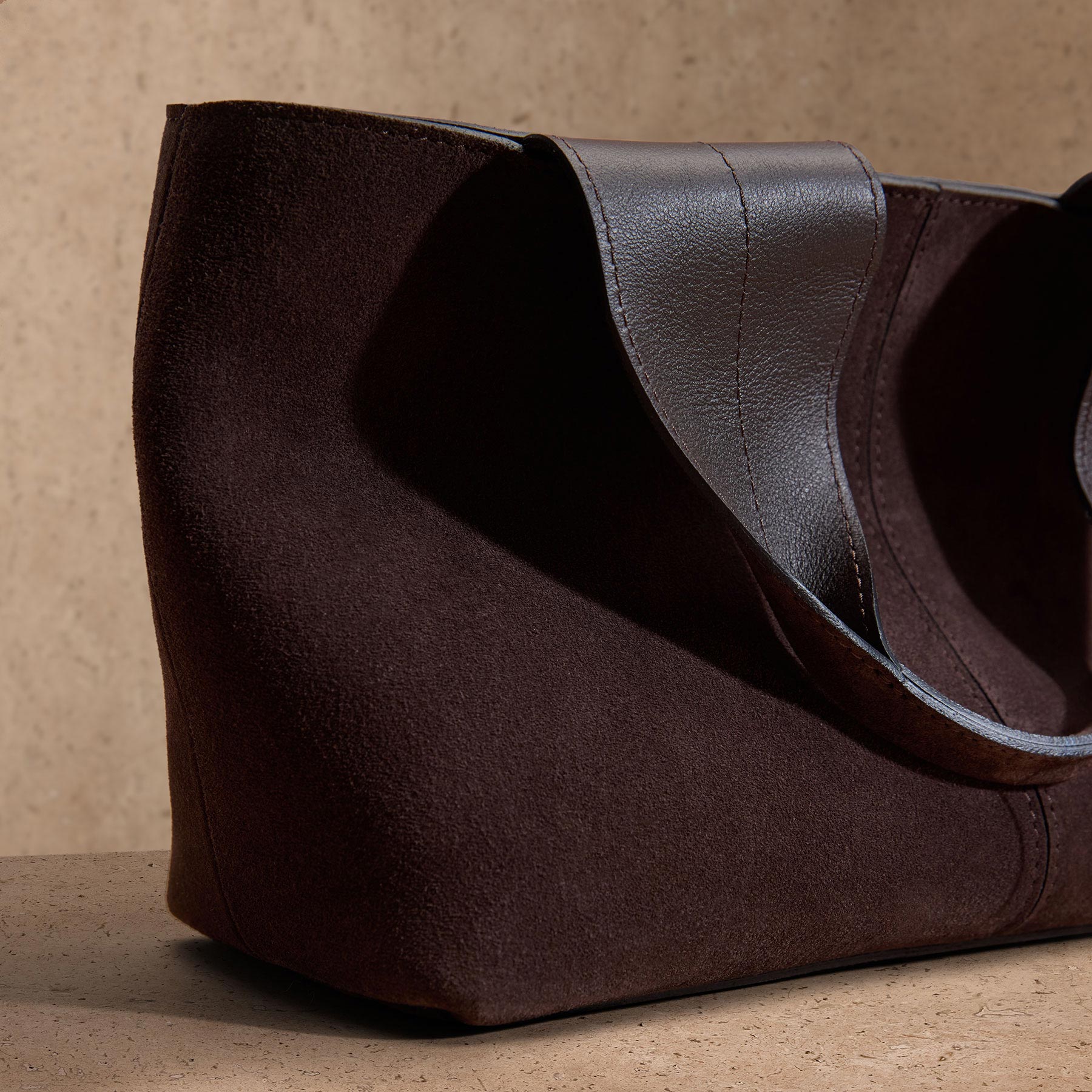 Suede Mini Tote - Cafe