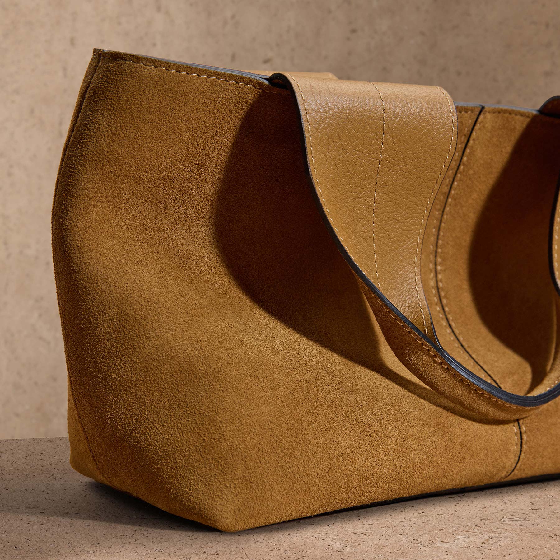 Suede Mini Tote - Palamino