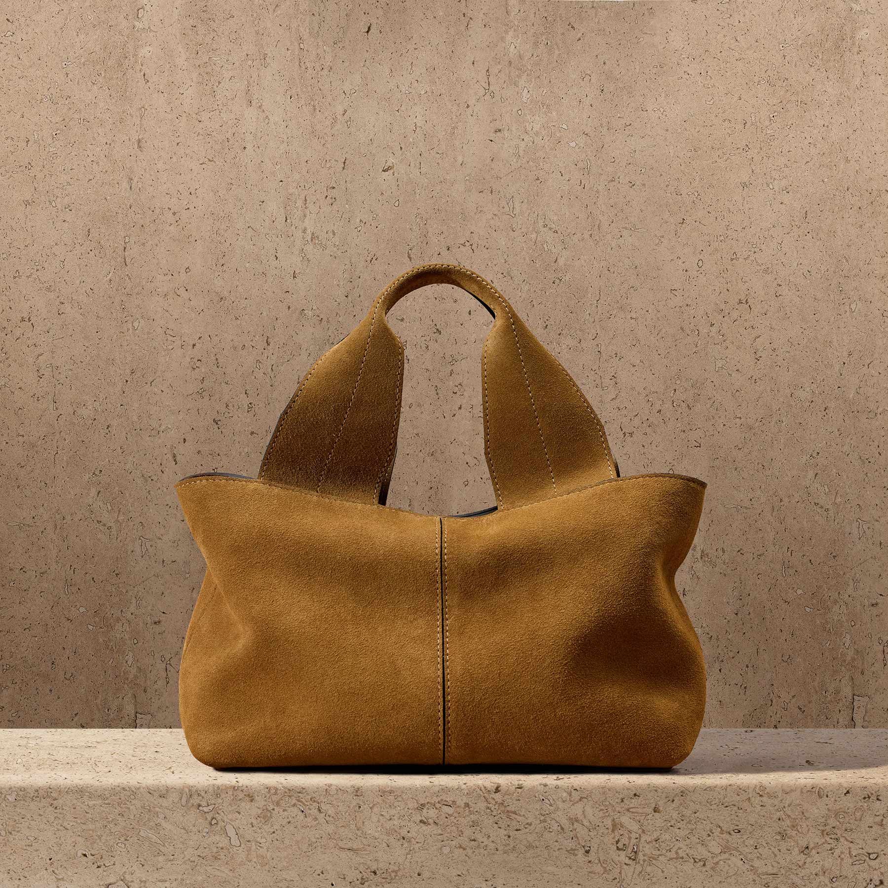 Suede Mini Tote - Palamino