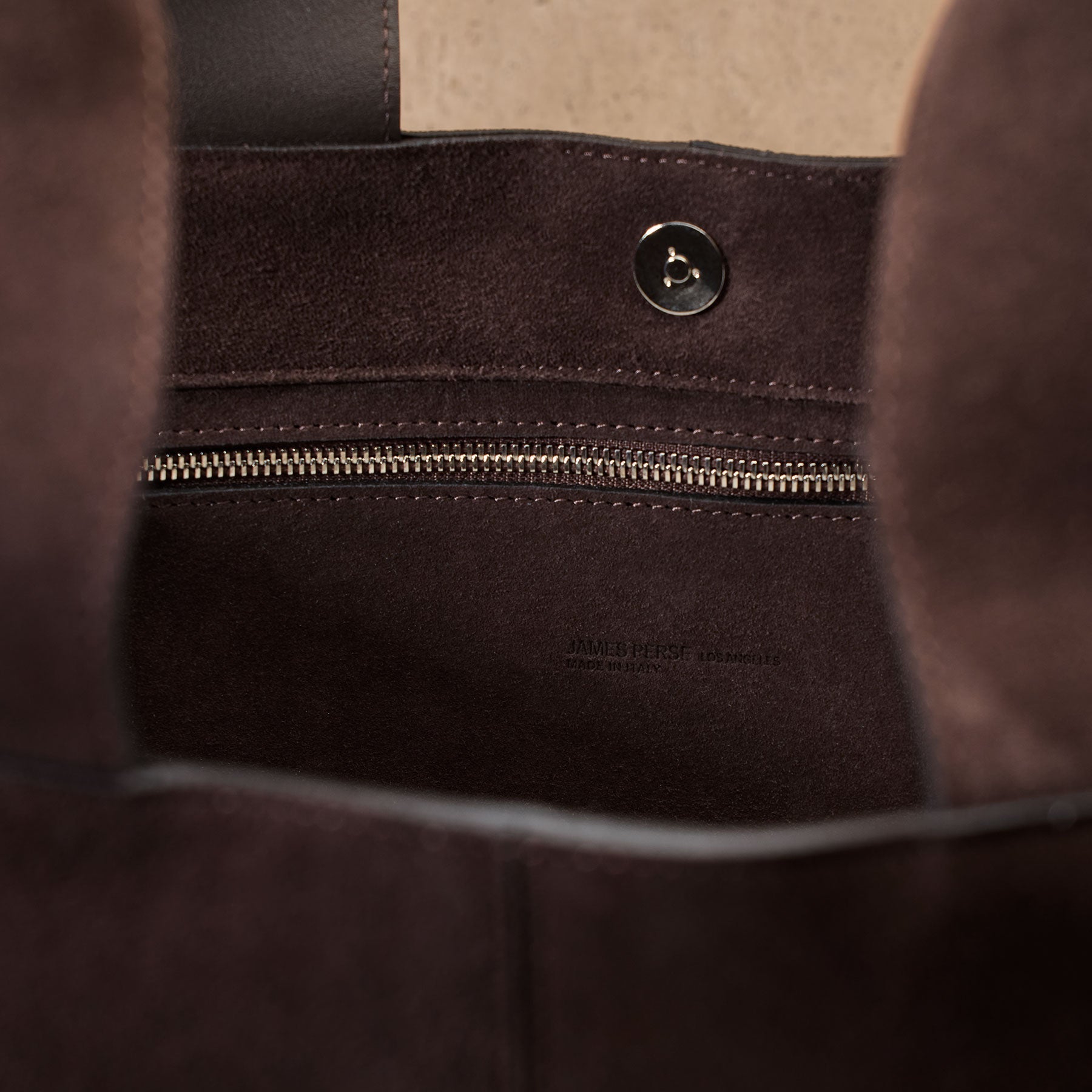 Suede Large Tote - Cafe