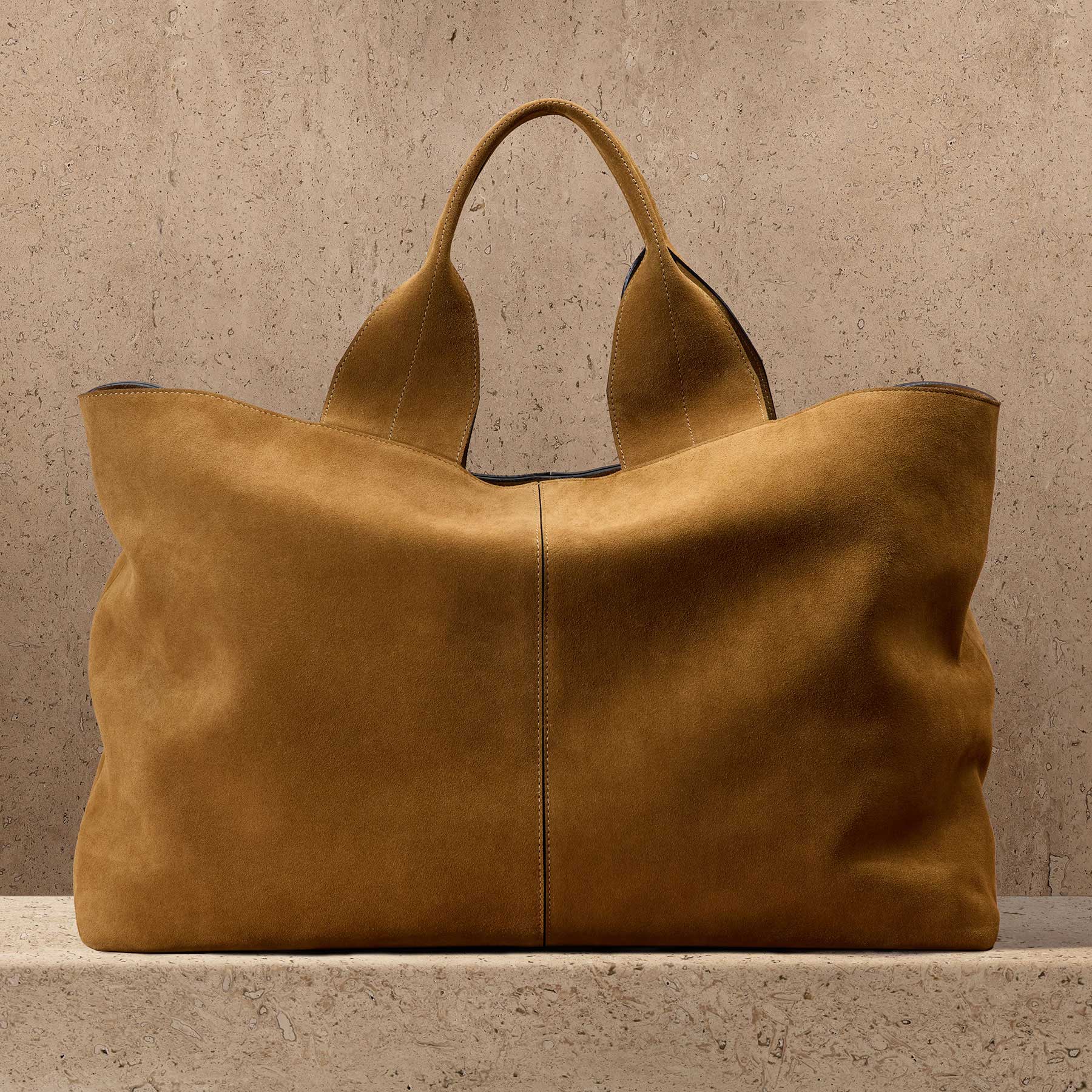 Suede Large Tote - Palamino