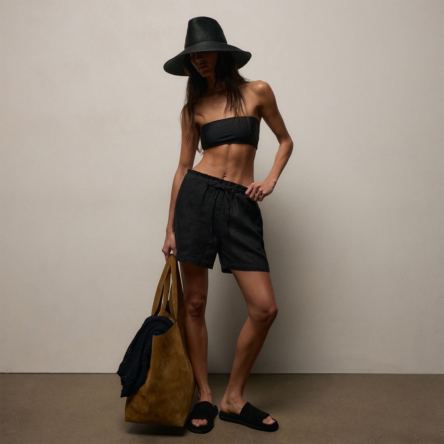 Suede Large Tote - Palamino