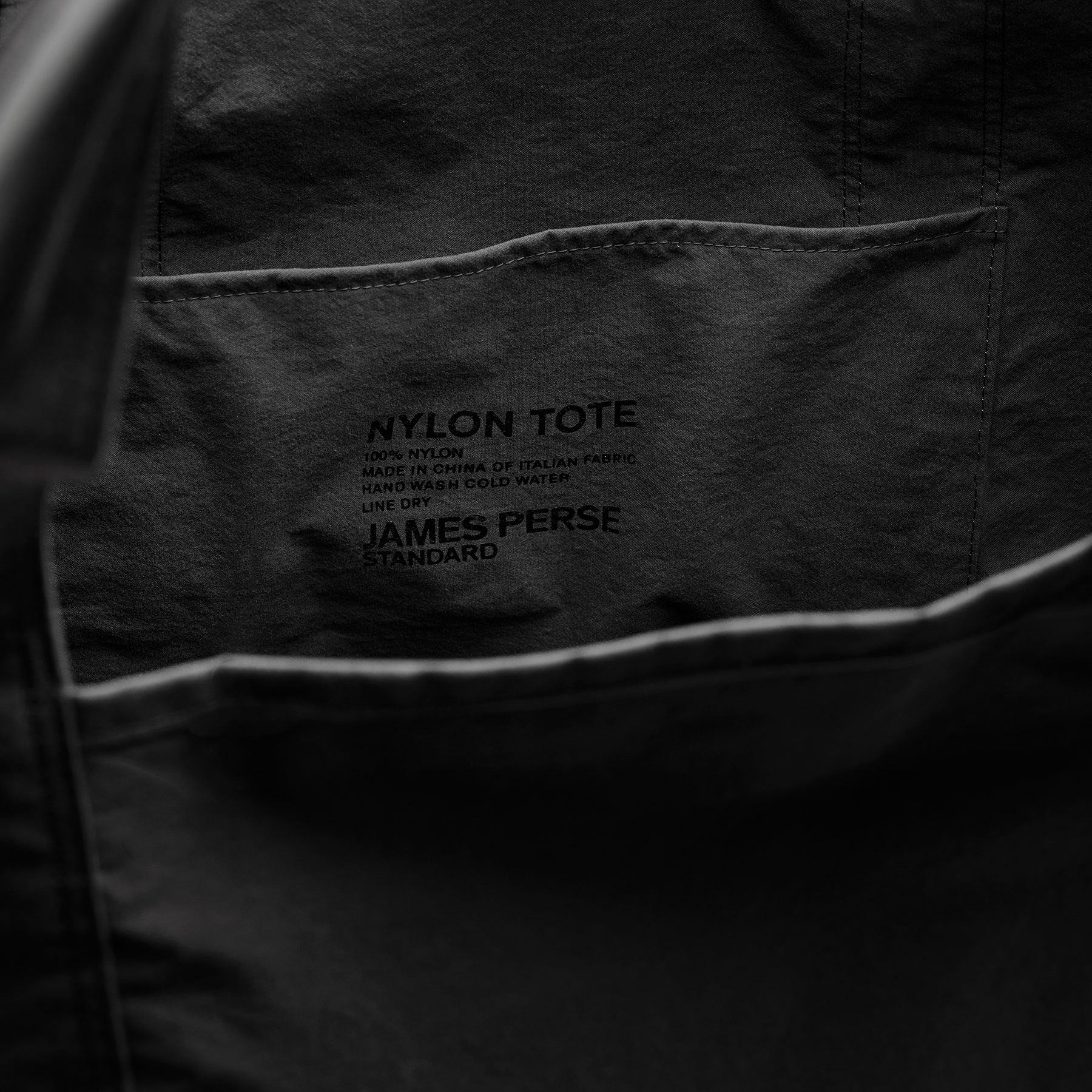 Large Matte Nylon Tote - Black