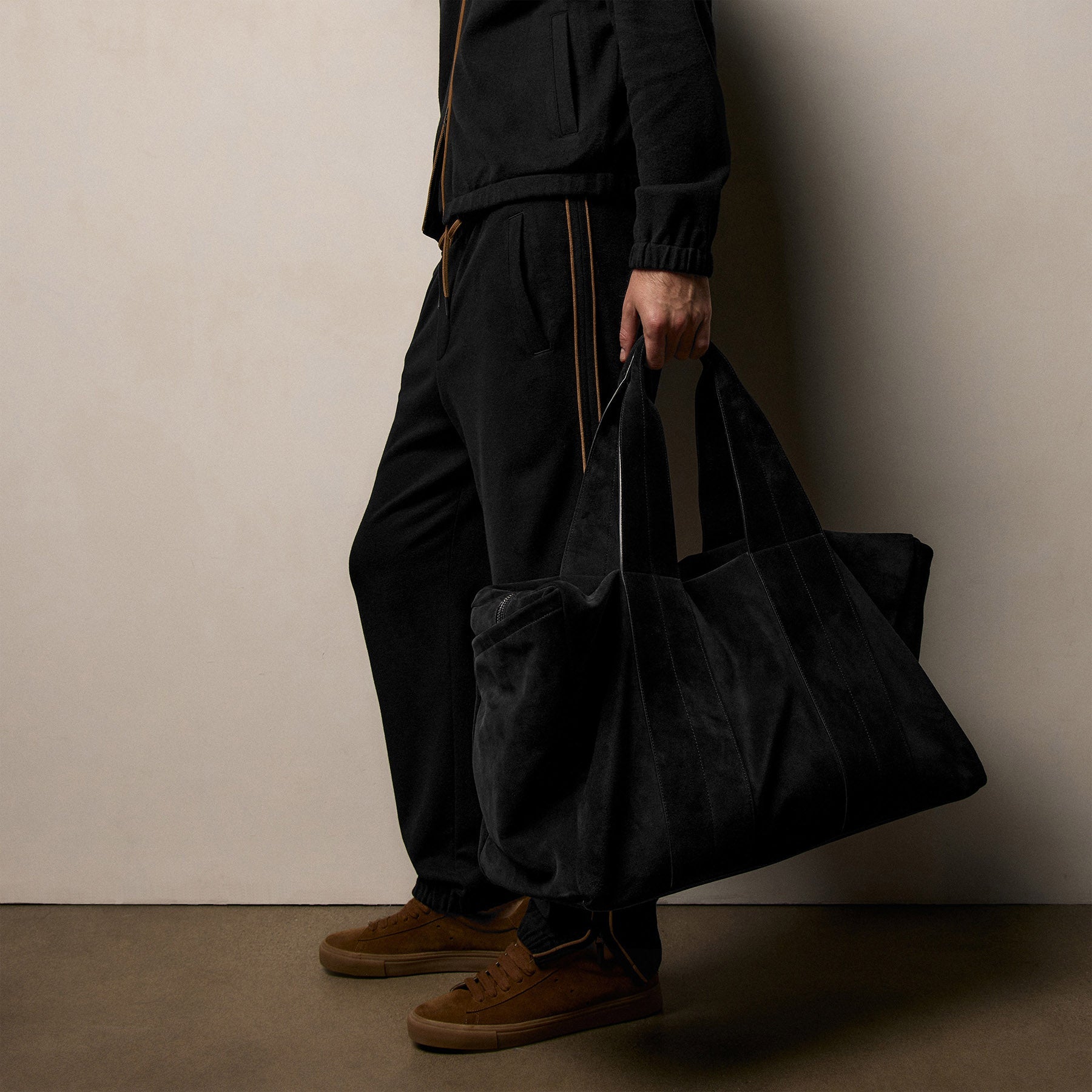 Suede Montecito Weekend Bag - Black