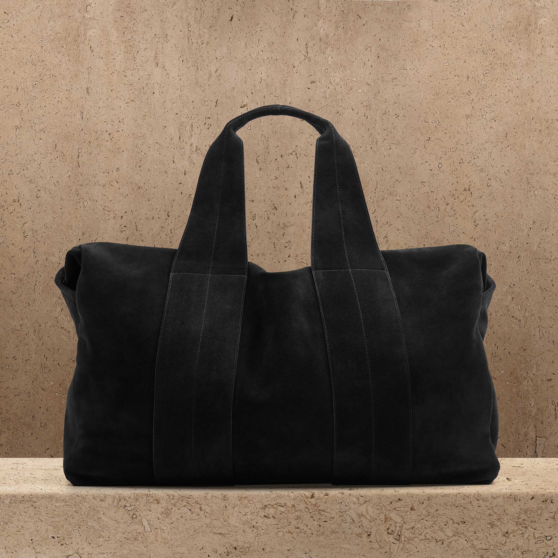 Suede Montecito Weekend Bag - Black