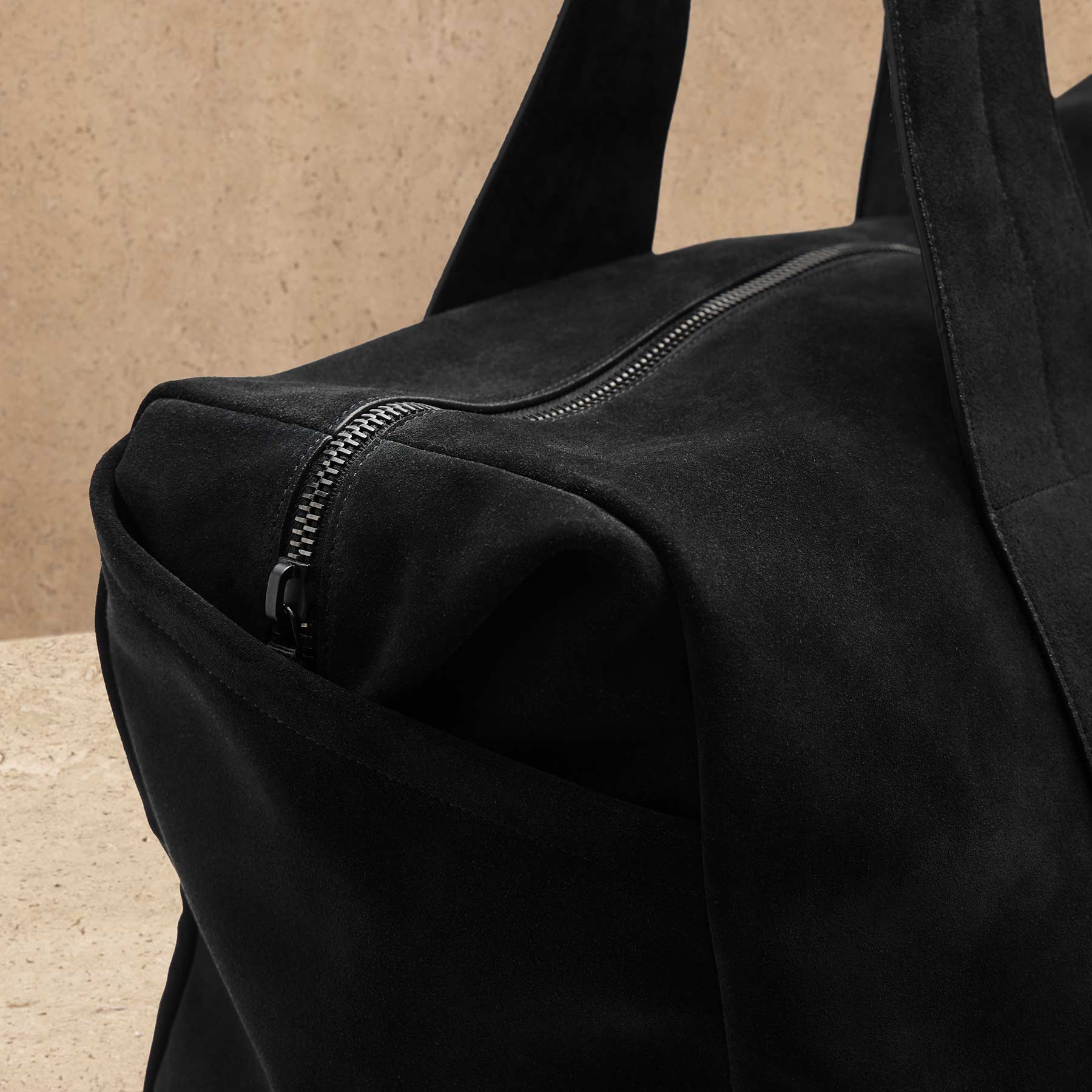Suede Montecito Weekend Bag - Black