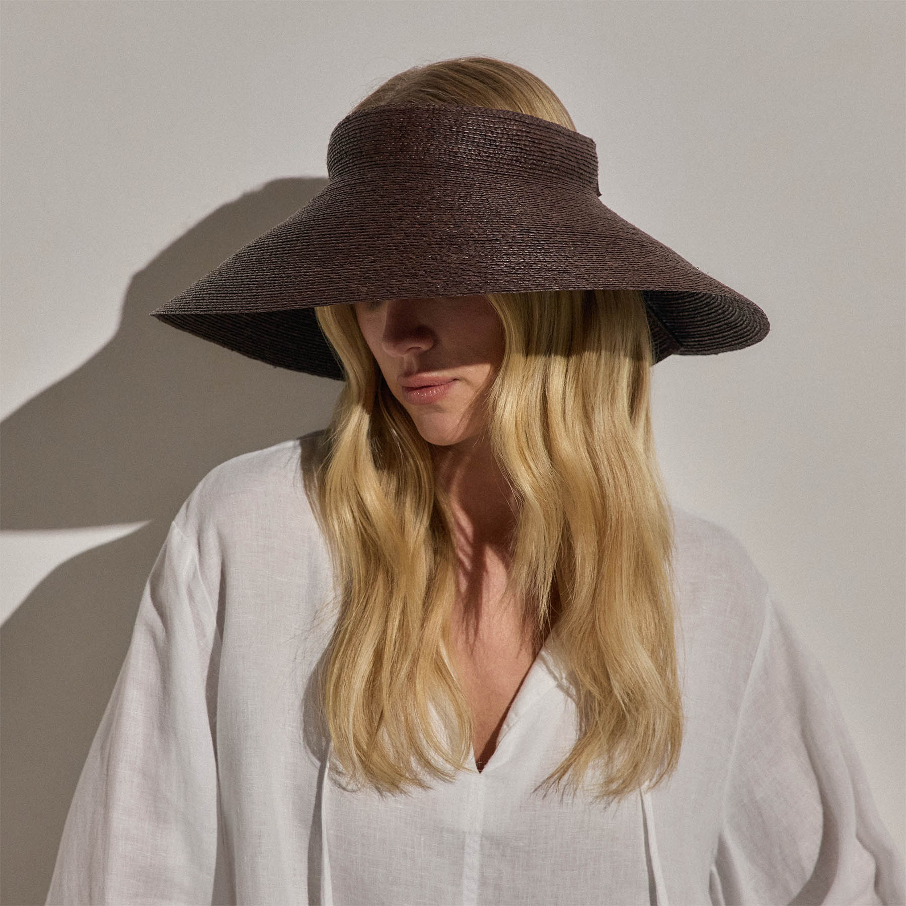 Janessa Leone Birdie Visor - Chocolate