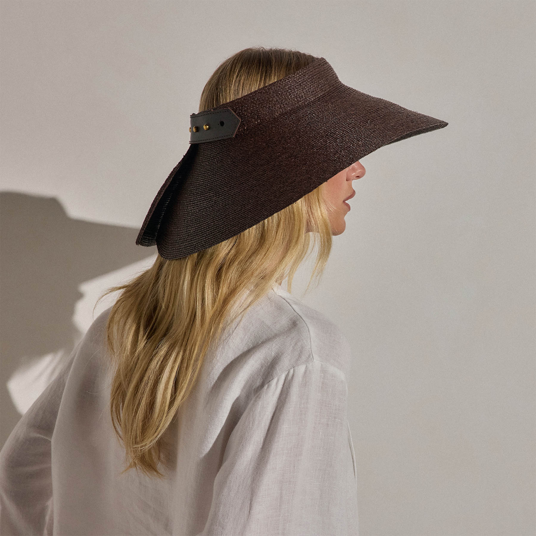 Janessa Leone Birdie Visor - Chocolate