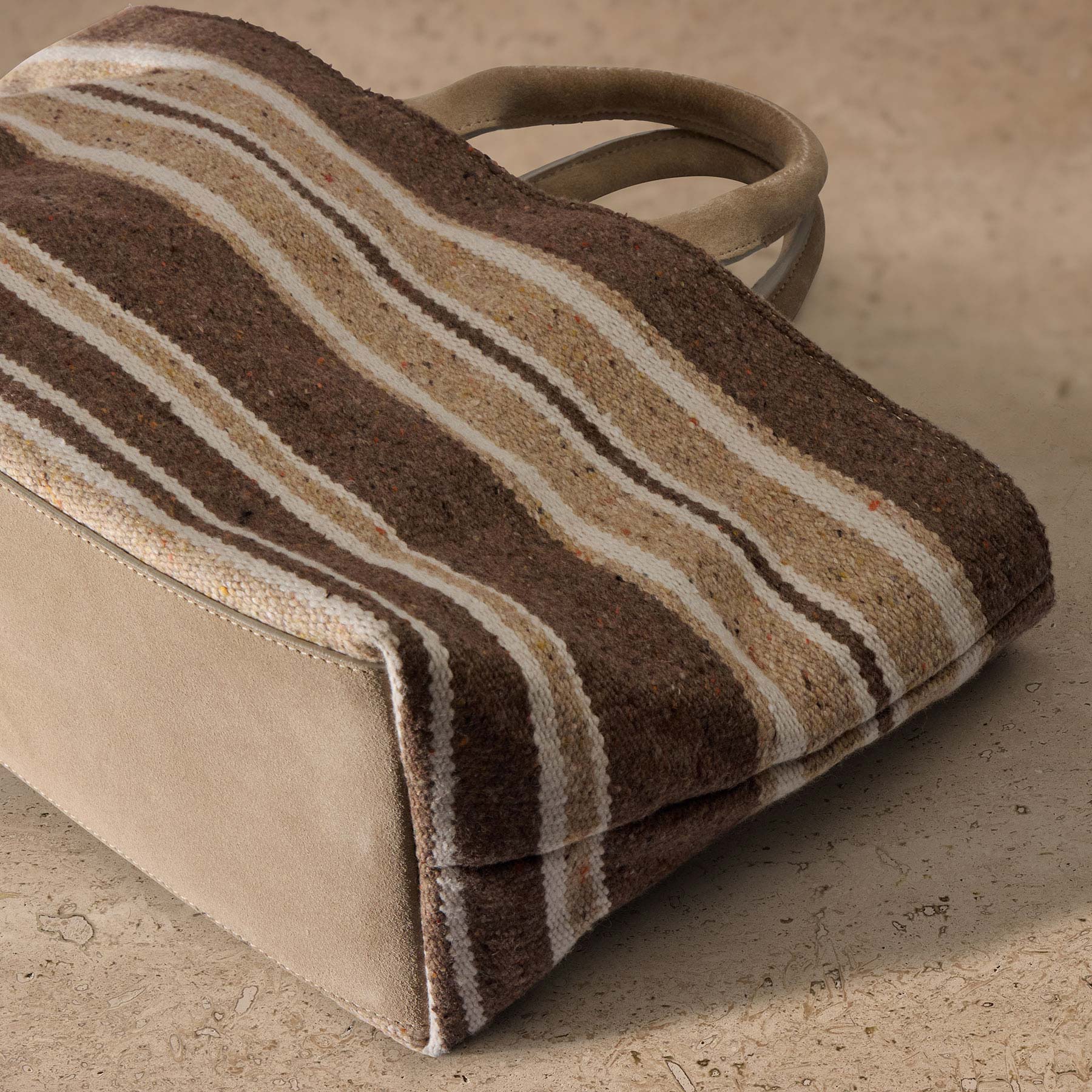 Baja Striped Tote - Beige Multi Stripe