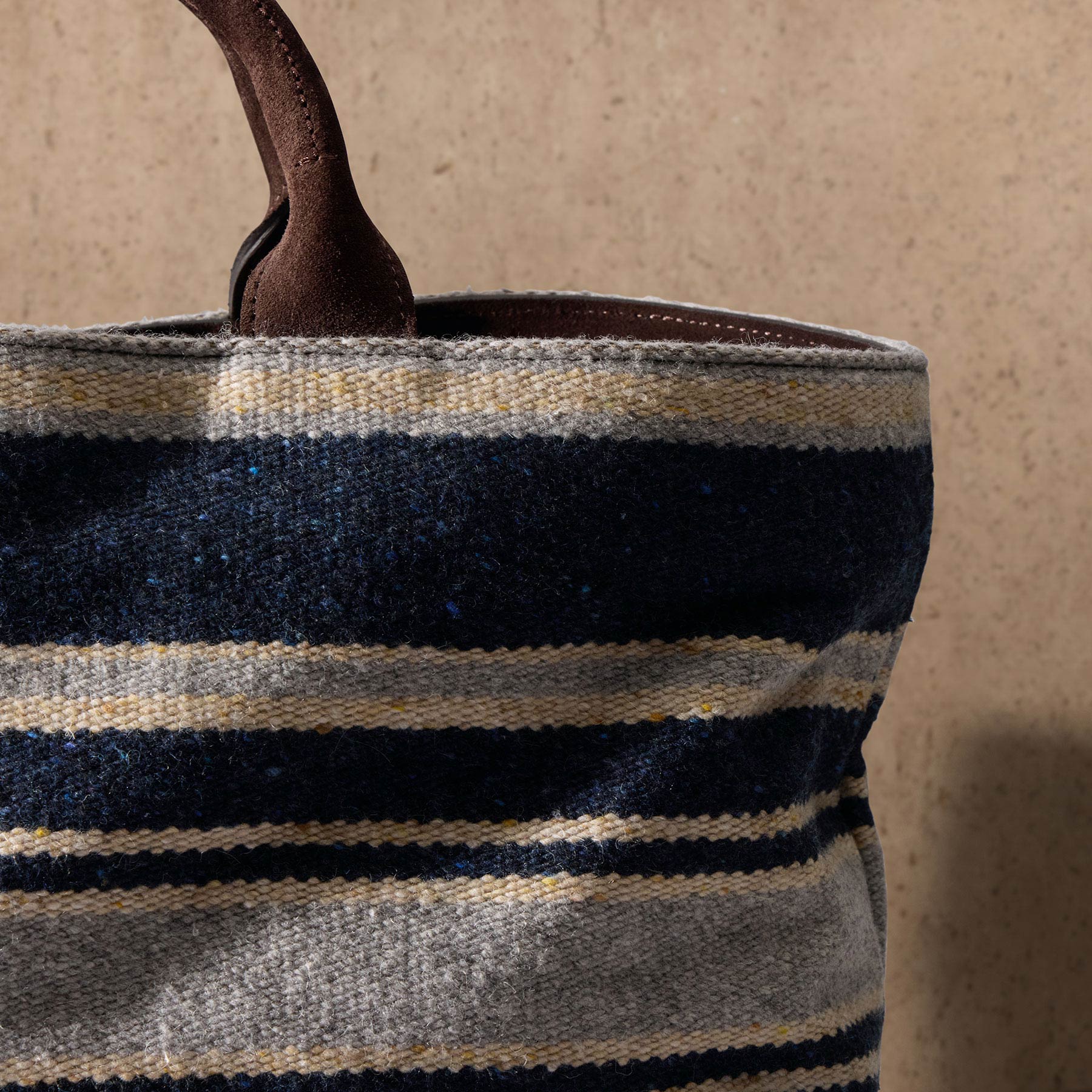 Baja Striped Tote - Navy Multi Stripe