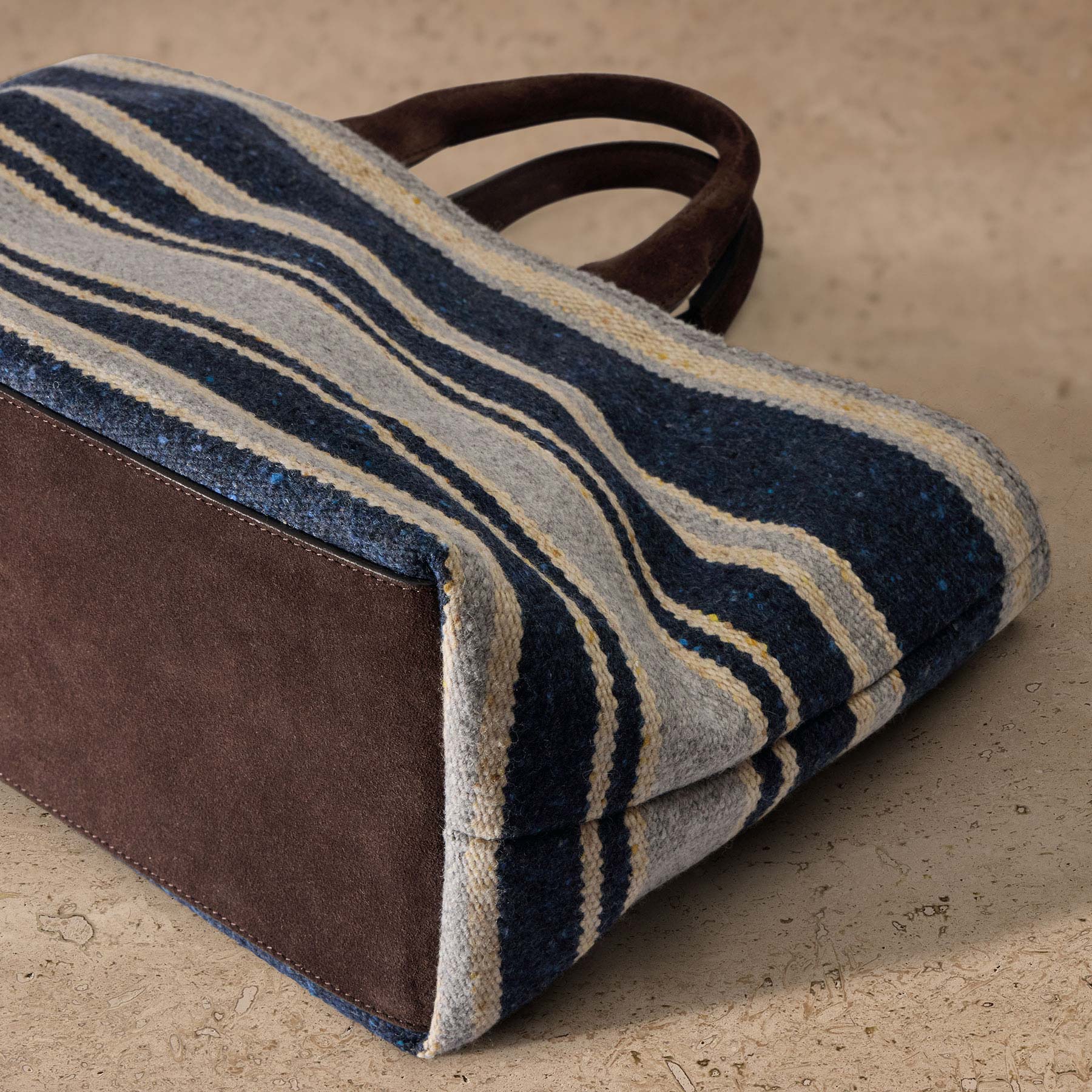 Baja Striped Tote - Navy Multi Stripe