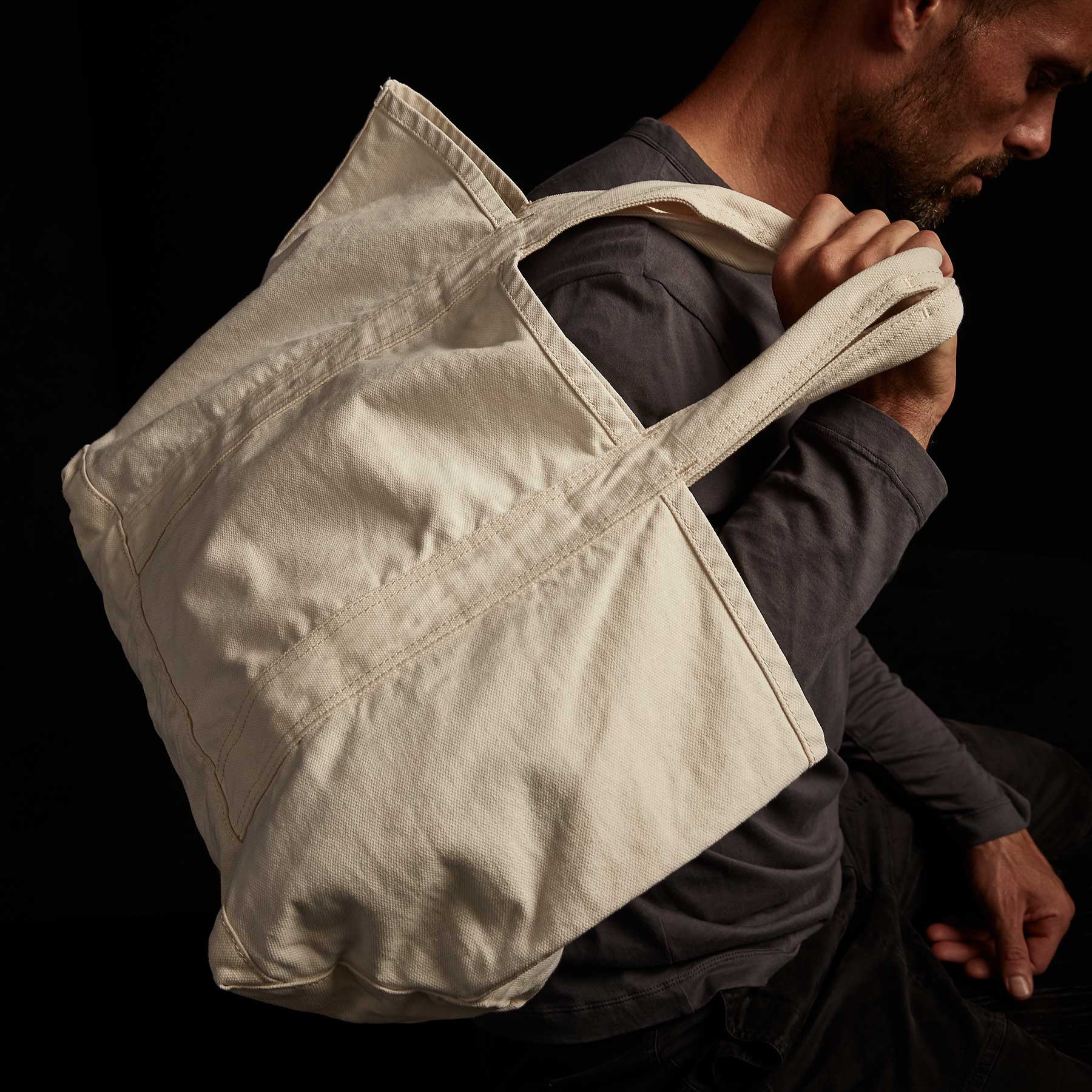 Small Canvas Tote - White