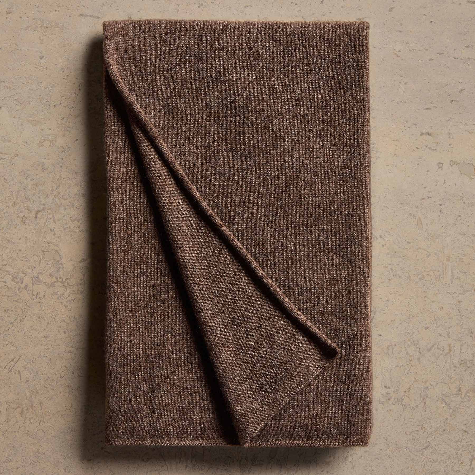 Open Knit Cashmere Scarf - Brownstone