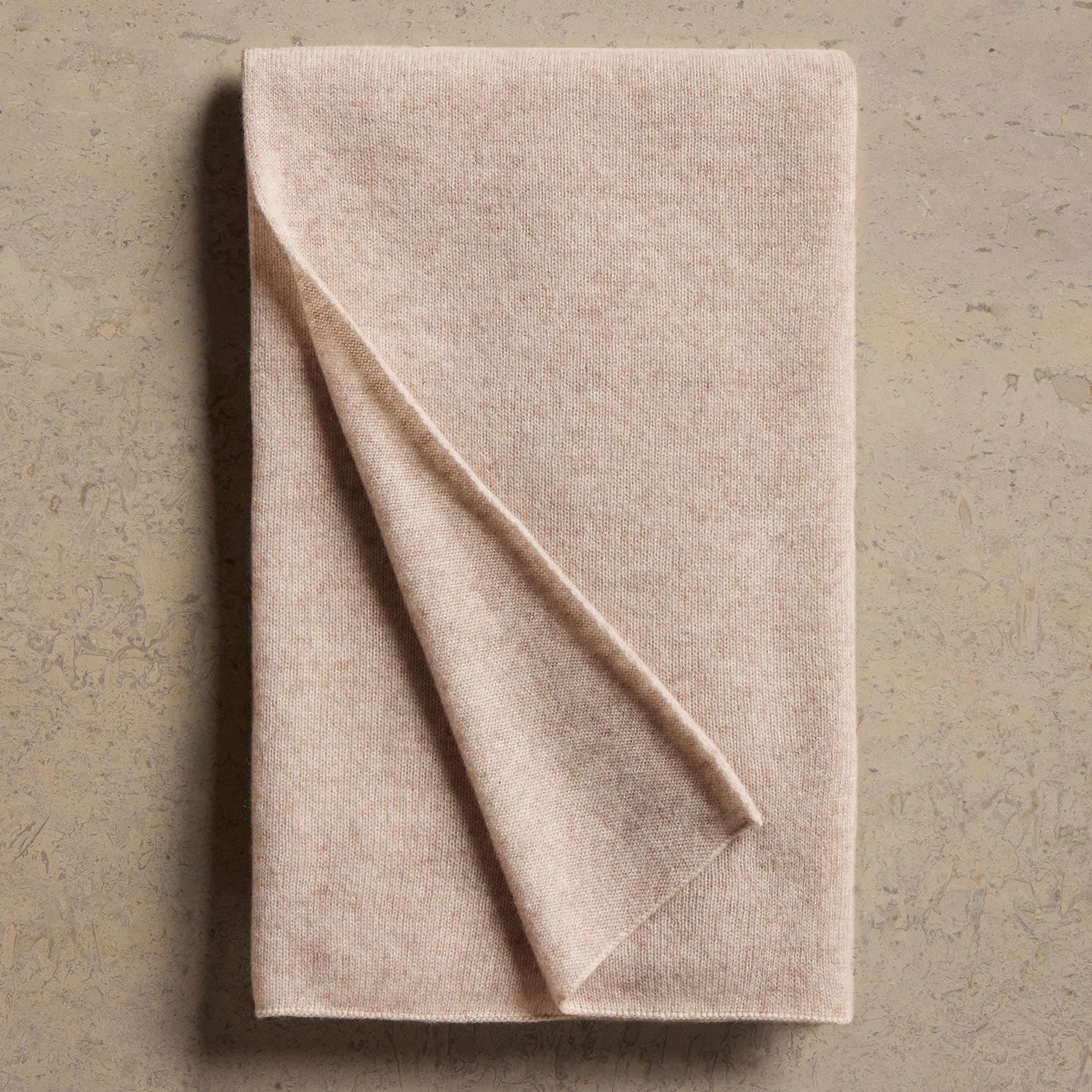 Open Knit Cashmere Scarf - Light Beige