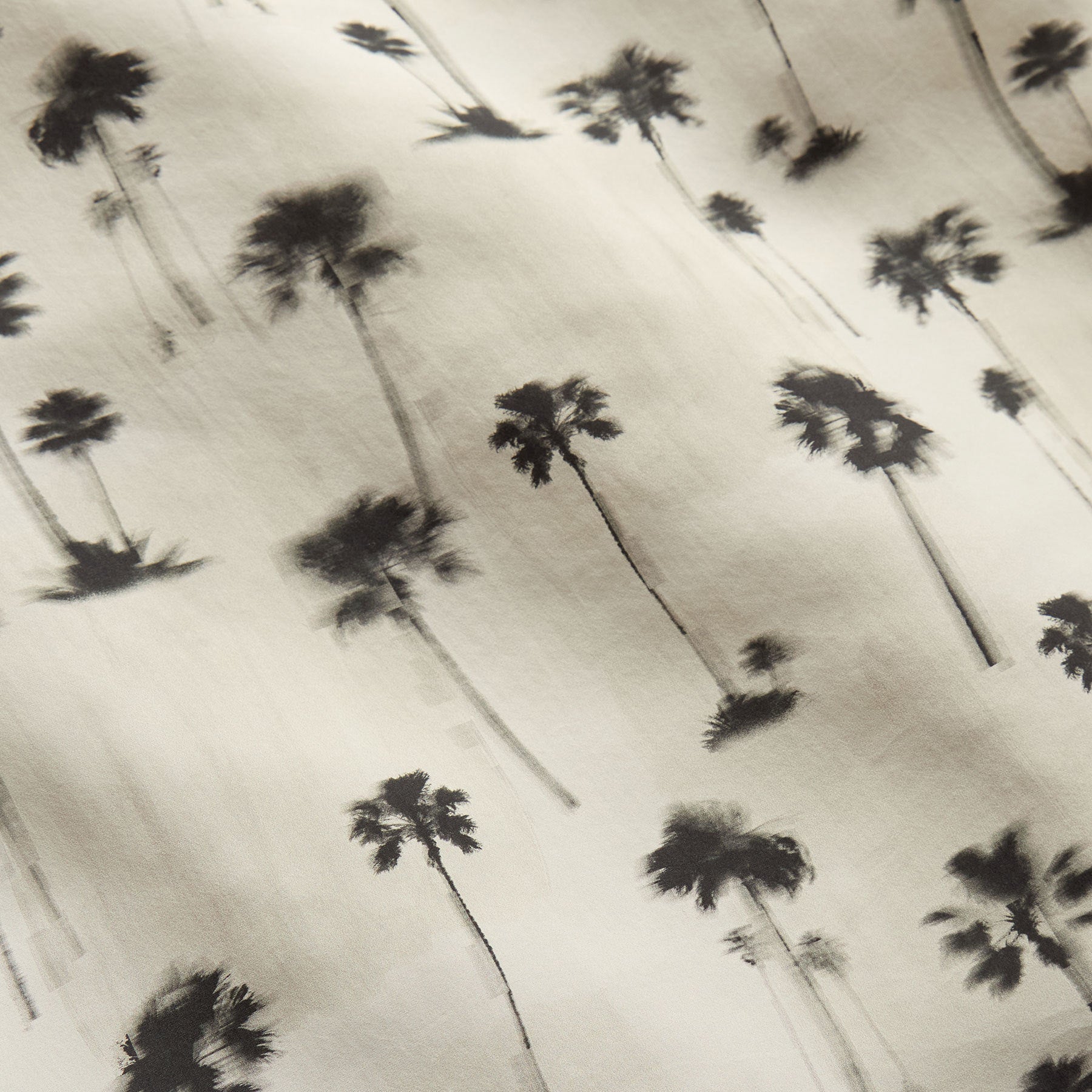 Printed Washed Silk Scarf - Allover Palm Print