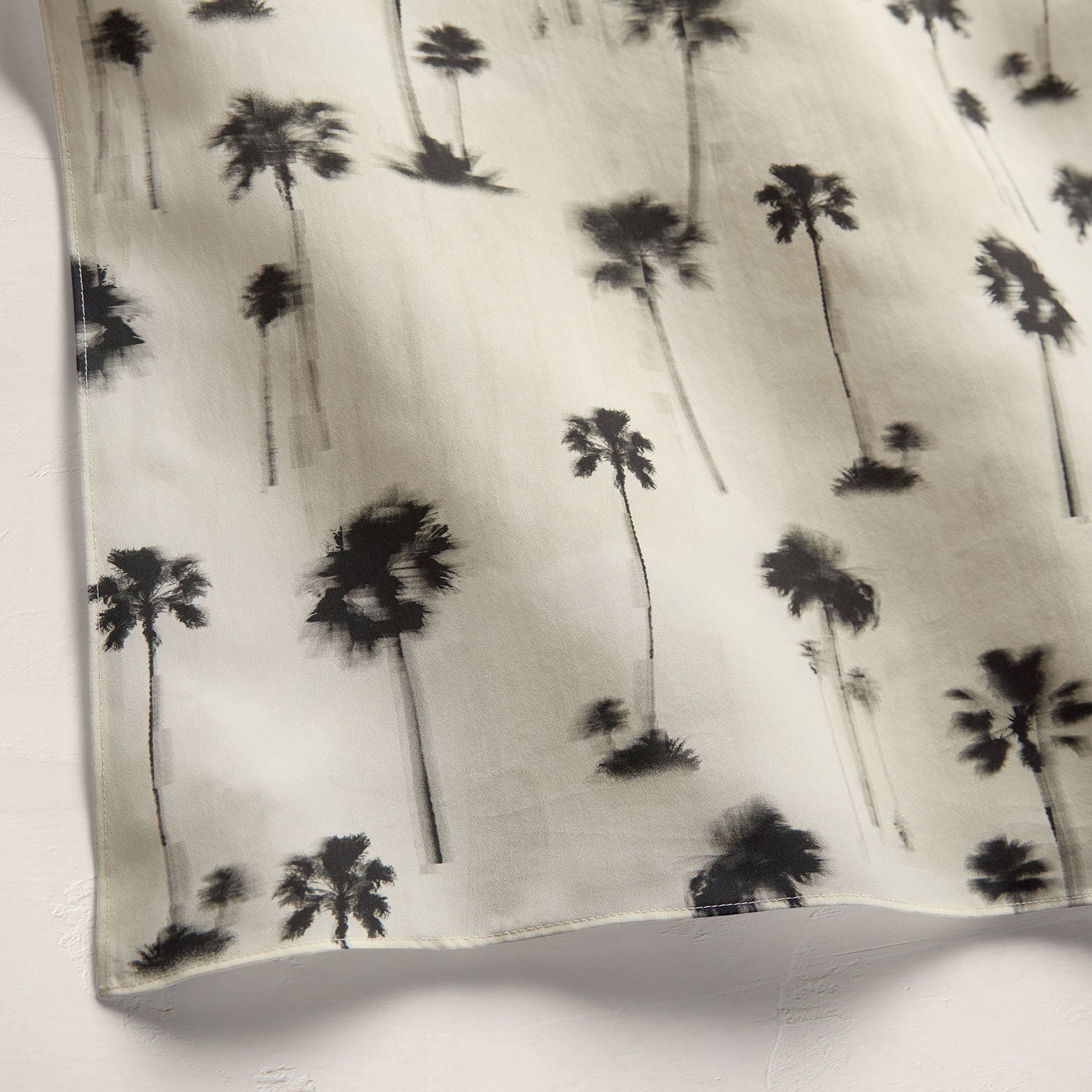 Printed Washed Silk Scarf - Allover Palm Print