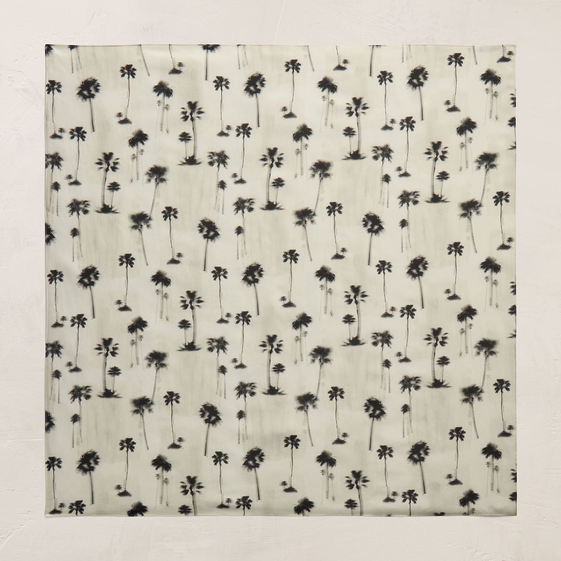 Printed Washed Silk Scarf - Allover Palm Print