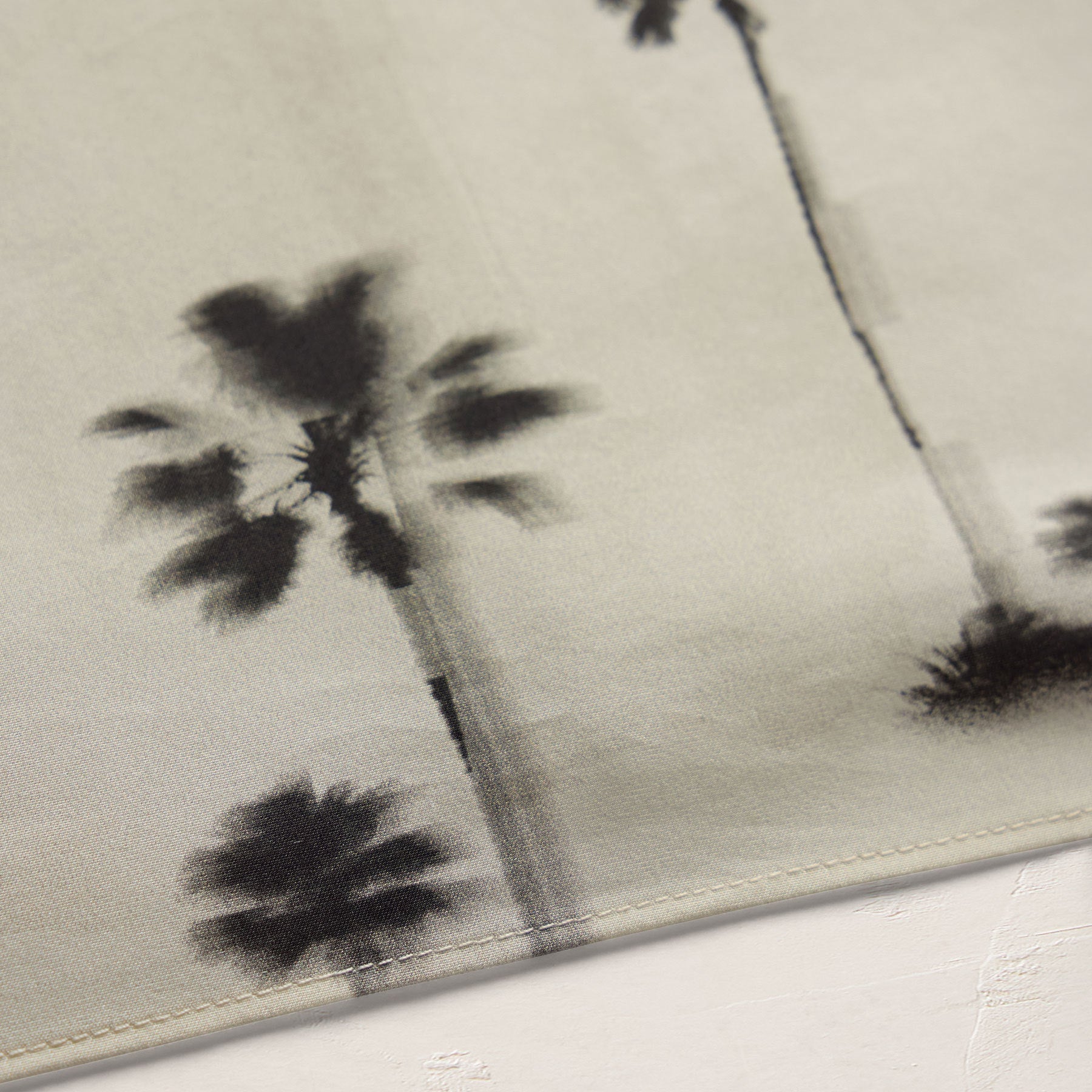 Printed Washed Silk Scarf - Allover Palm Print
