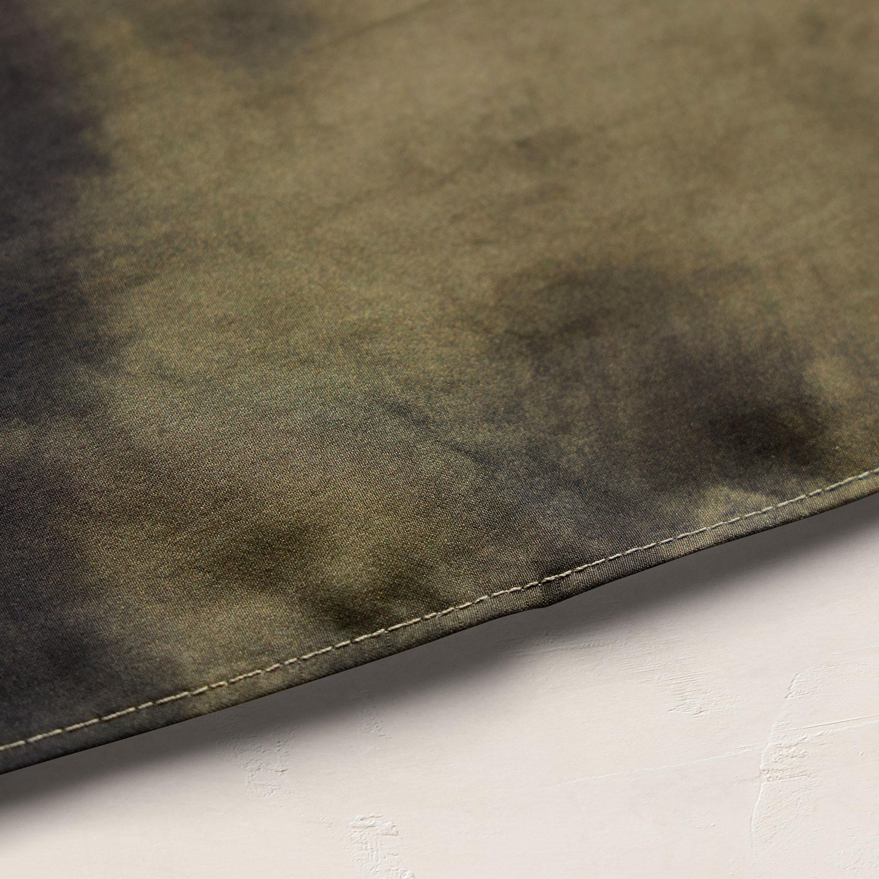 Printed Washed Silk Scarf - Tie Dye Green
