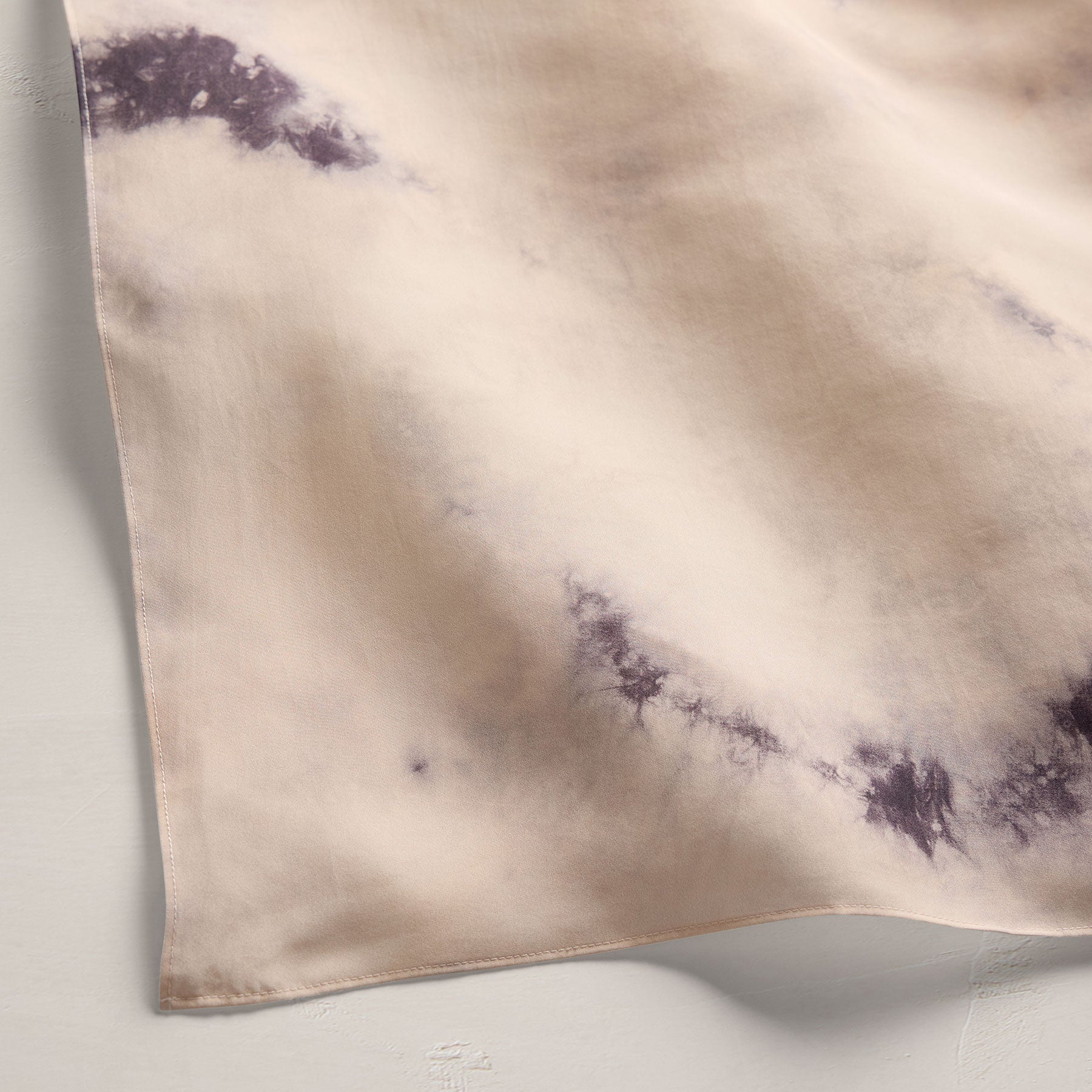 Printed Washed Silk Scarf - Pink Tie Dye