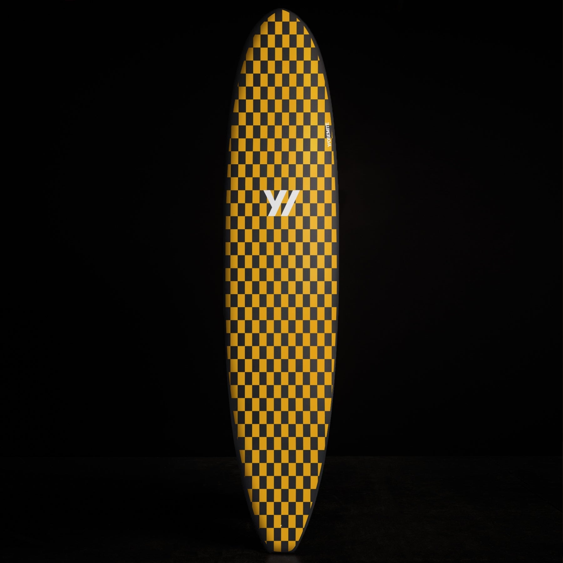 Y/OSEMITE  Checkered Longboard 7Ft 10In - Black/Crocus