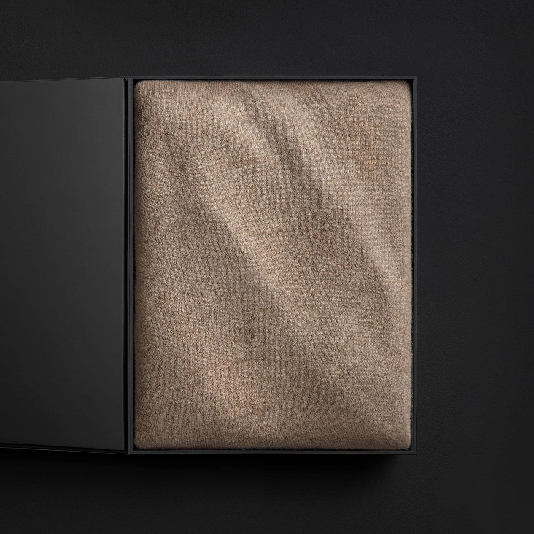 Recycled Cashmere Blanket Gift Box - Coyote