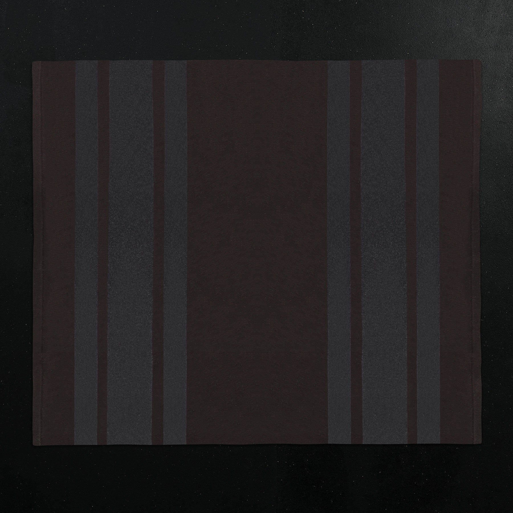 Baja Stripe Knit Blanket - Dark Brown/Charcoal