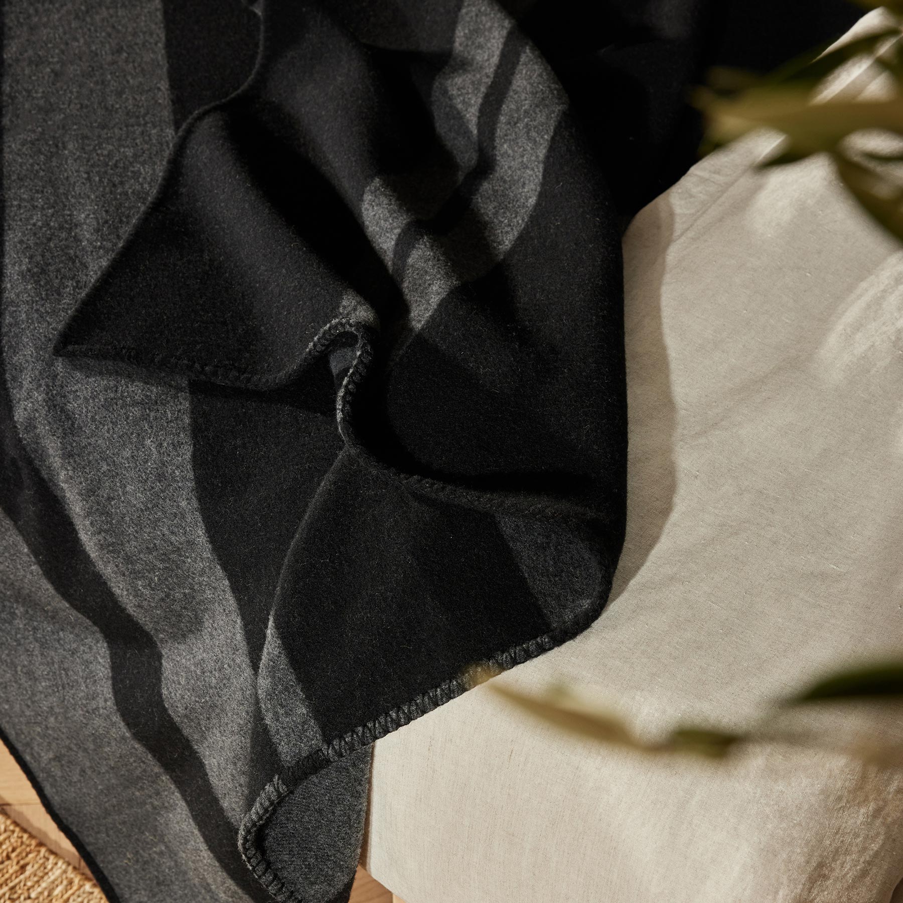Sarti Striped Throw - Black/Lead