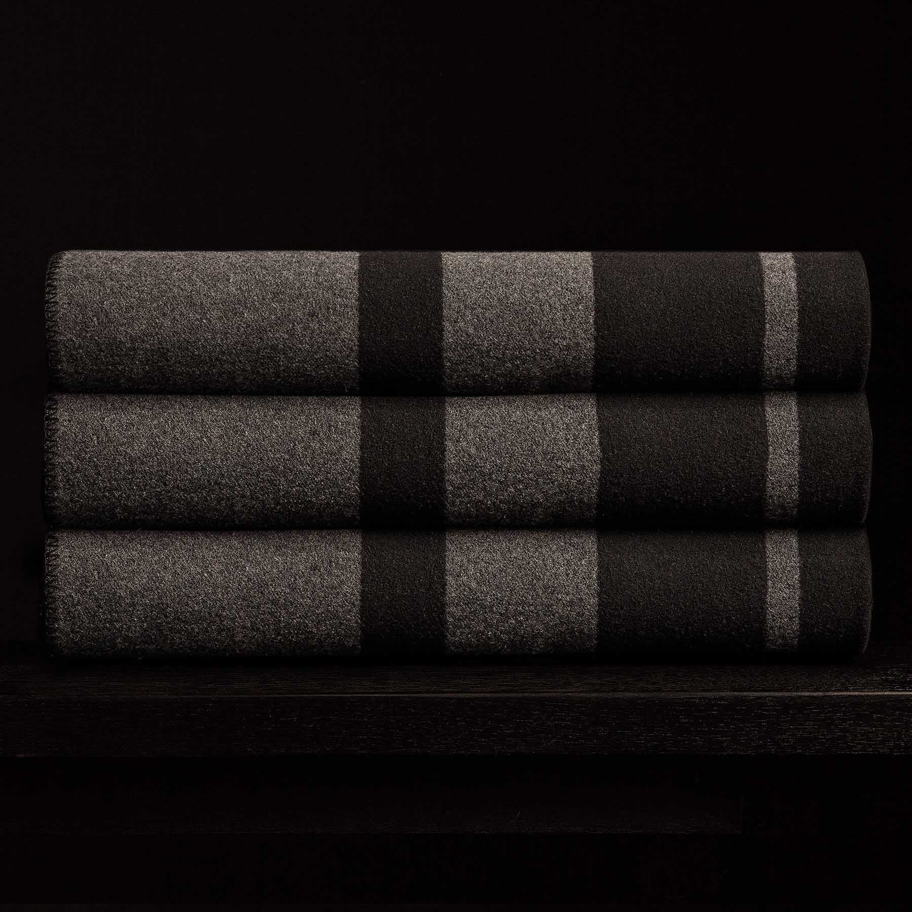 Sarti Striped Throw - Black/Lead