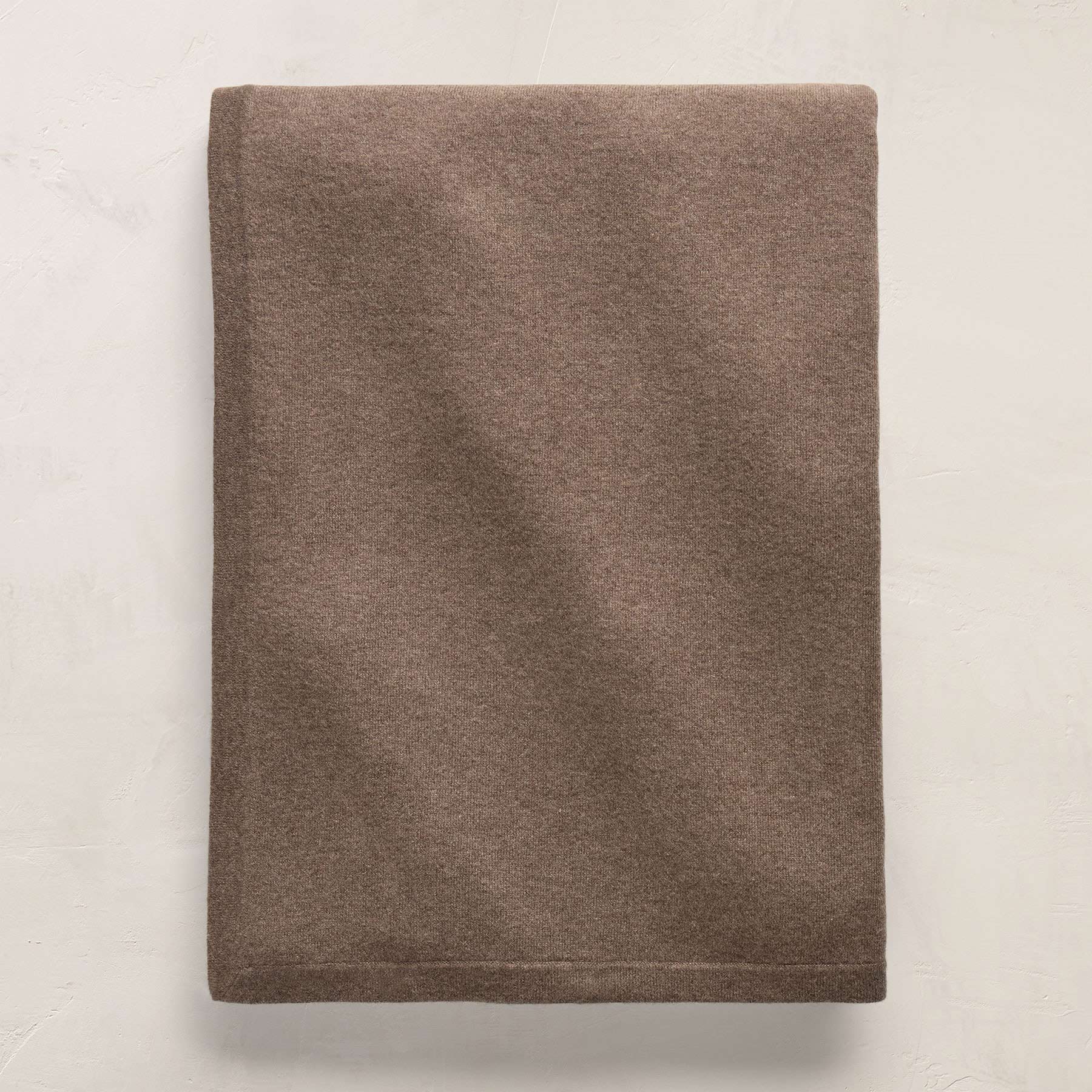 Recycled Cashmere Blanket - Mid Brown