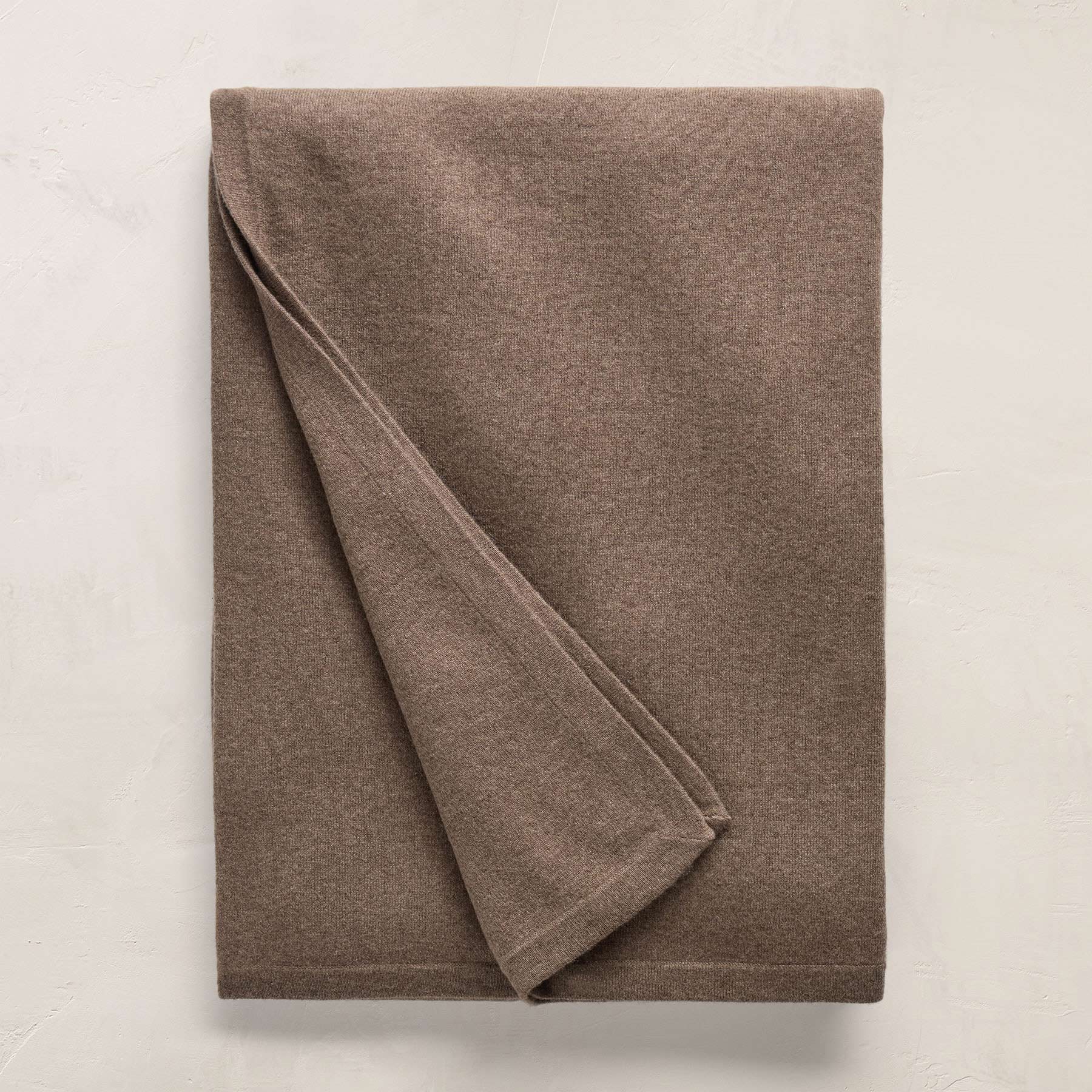 Recycled Cashmere Blanket - Mid Brown