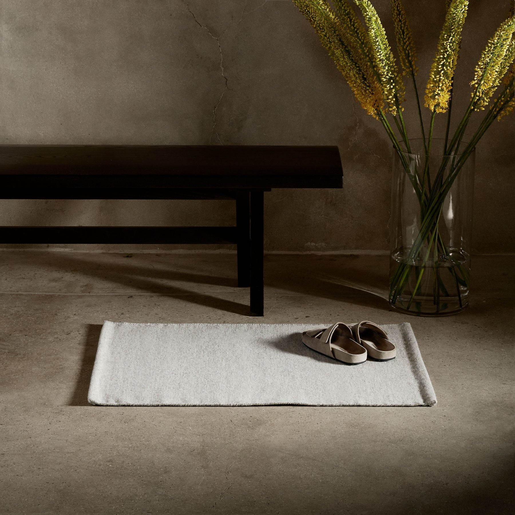 Solid Entry Mat - Light Grey Marled