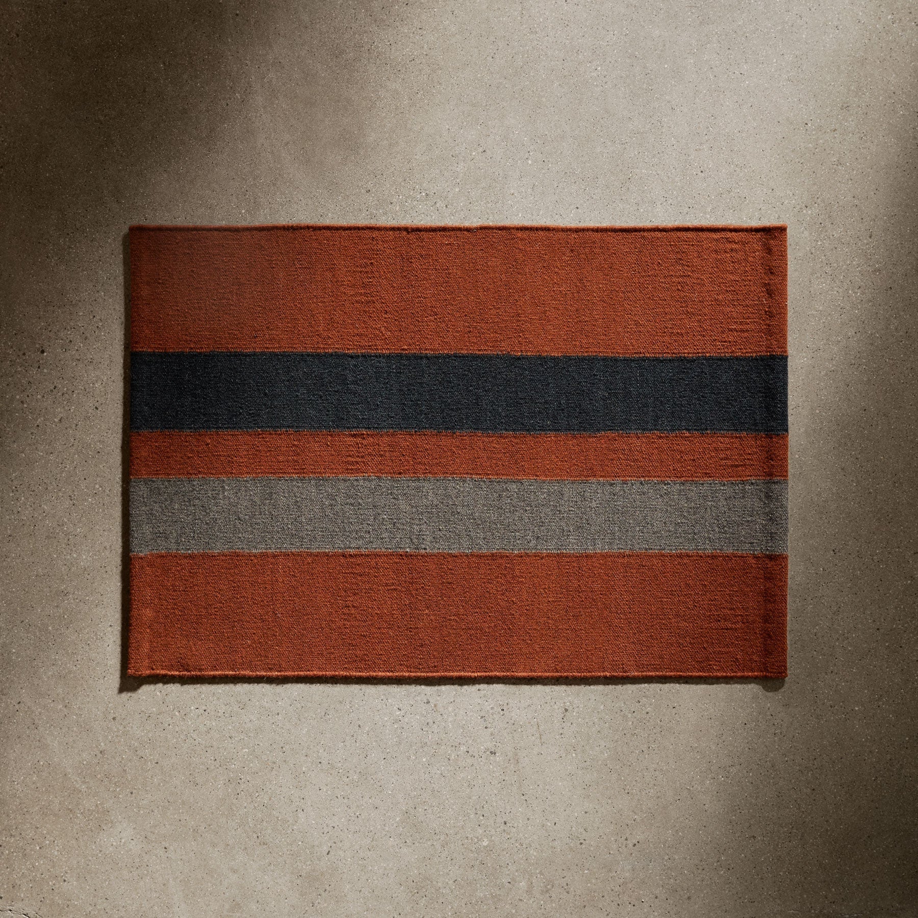 Striped Entry Mat - Ochre/Black Marle/Flint
