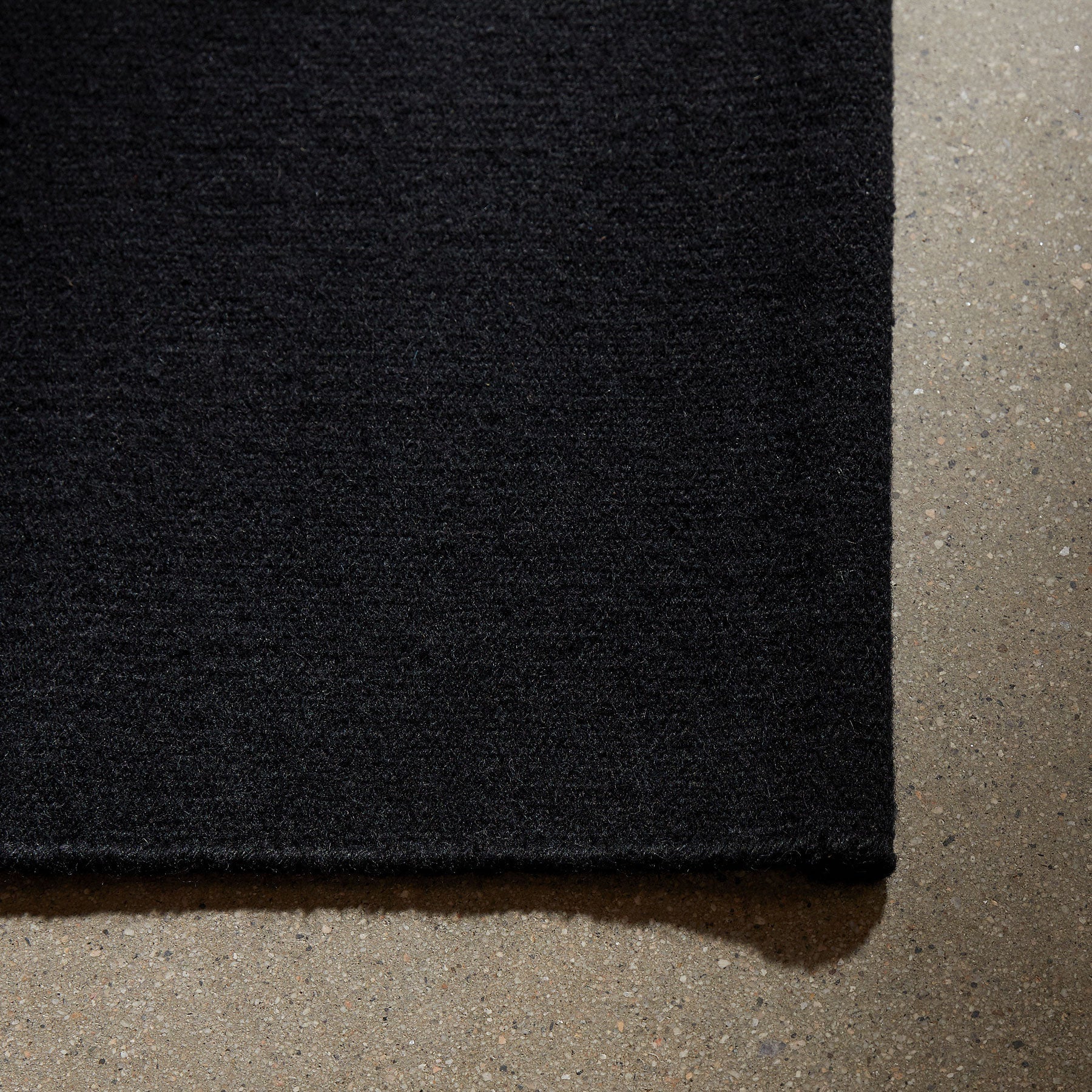 Wool Area Rug - Black