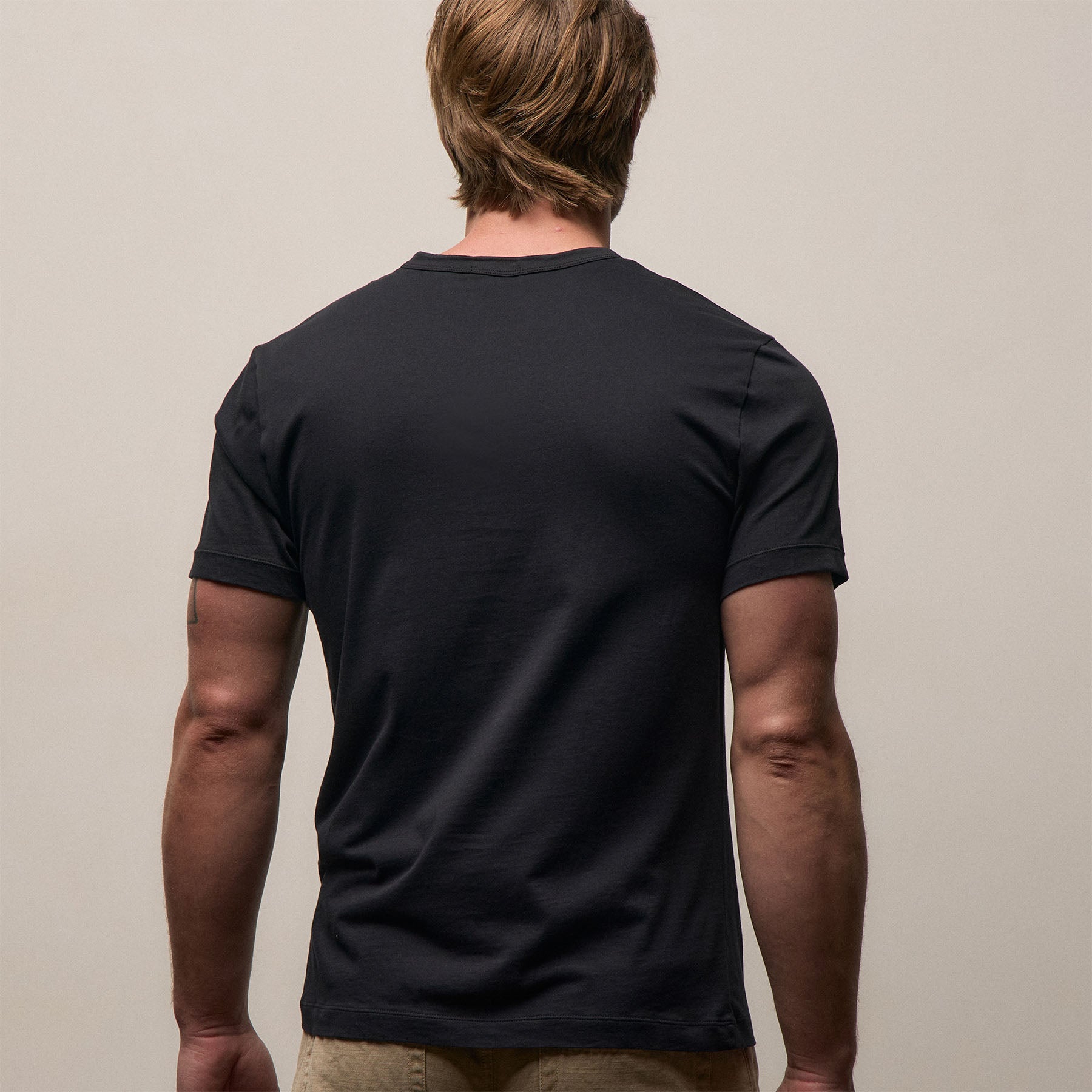 Brushed Lotus Crew - Black