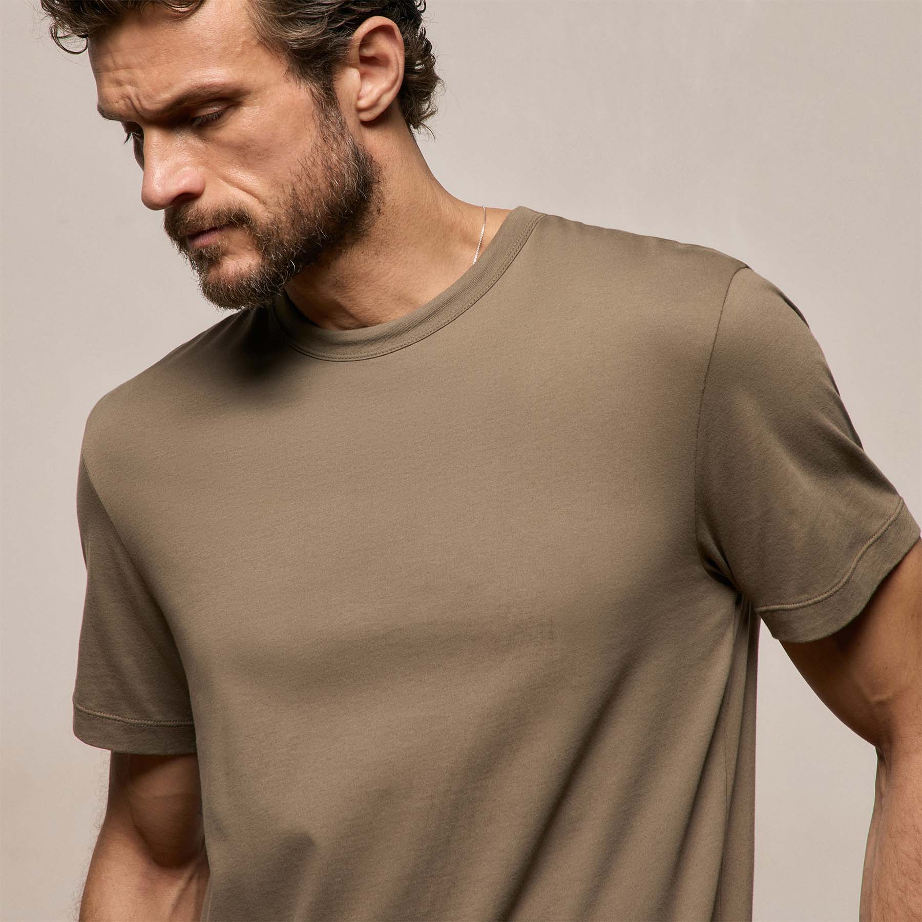 Brushed Lotus Crew - Light Olive