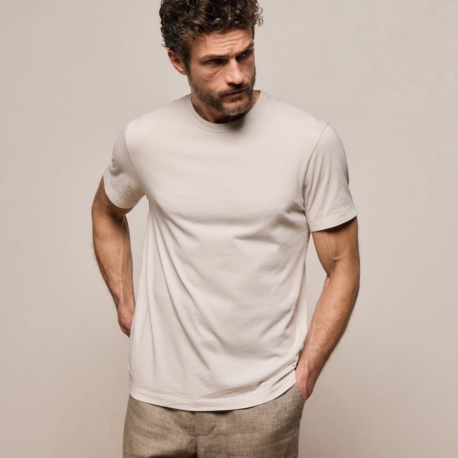 Brushed Lotus Crew - Pearl