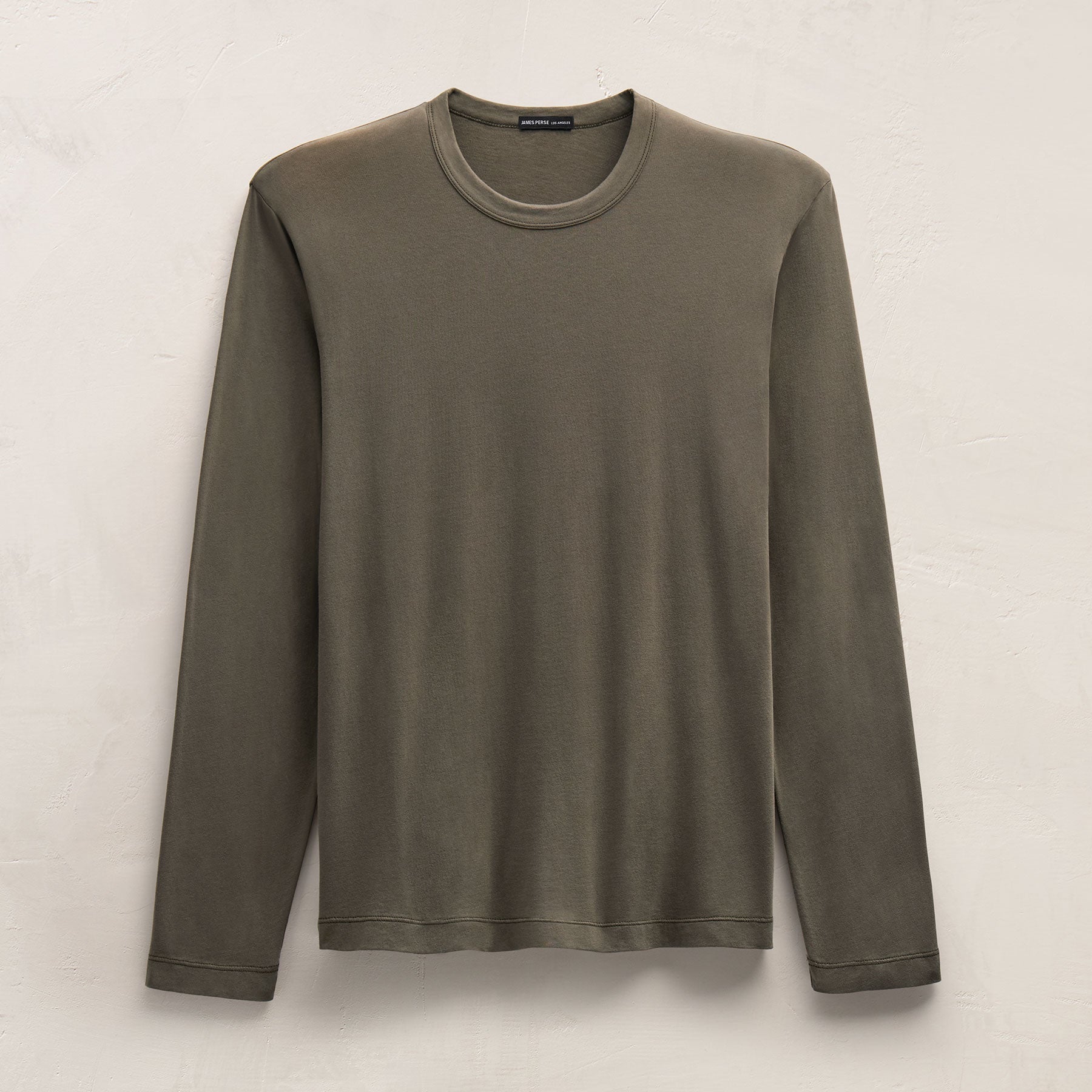 Brushed Lotus Long Sleeve Crew - Army Green