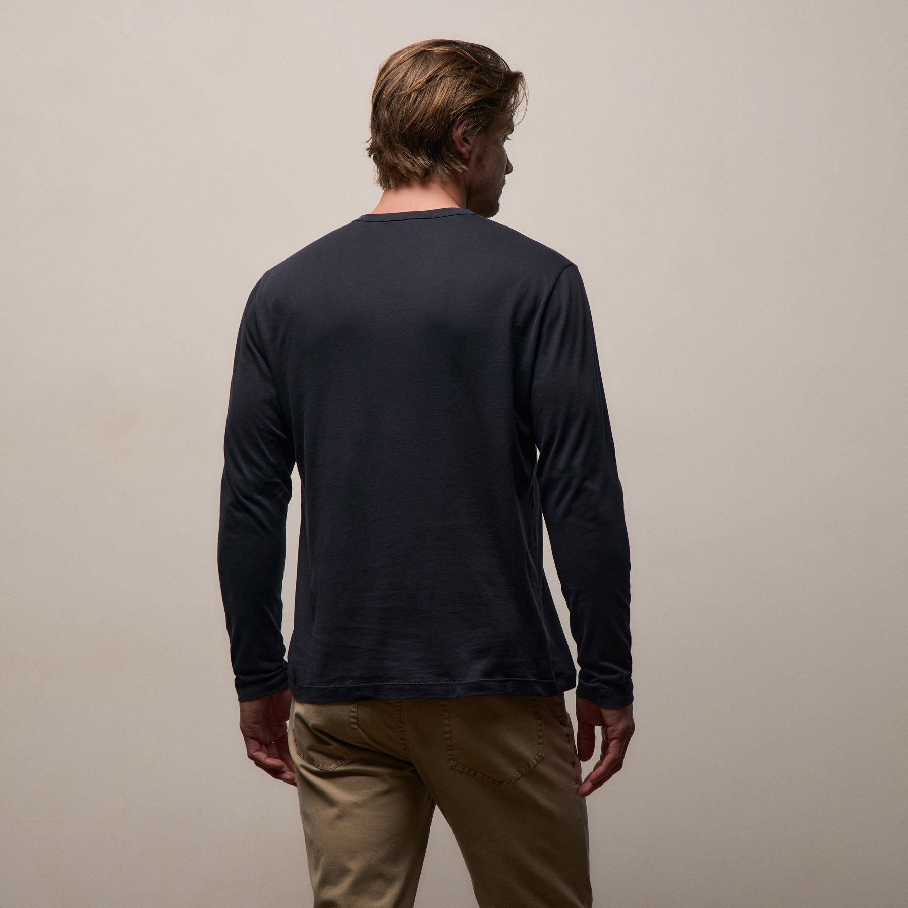 Brushed Lotus Long Sleeve Crew - Deep