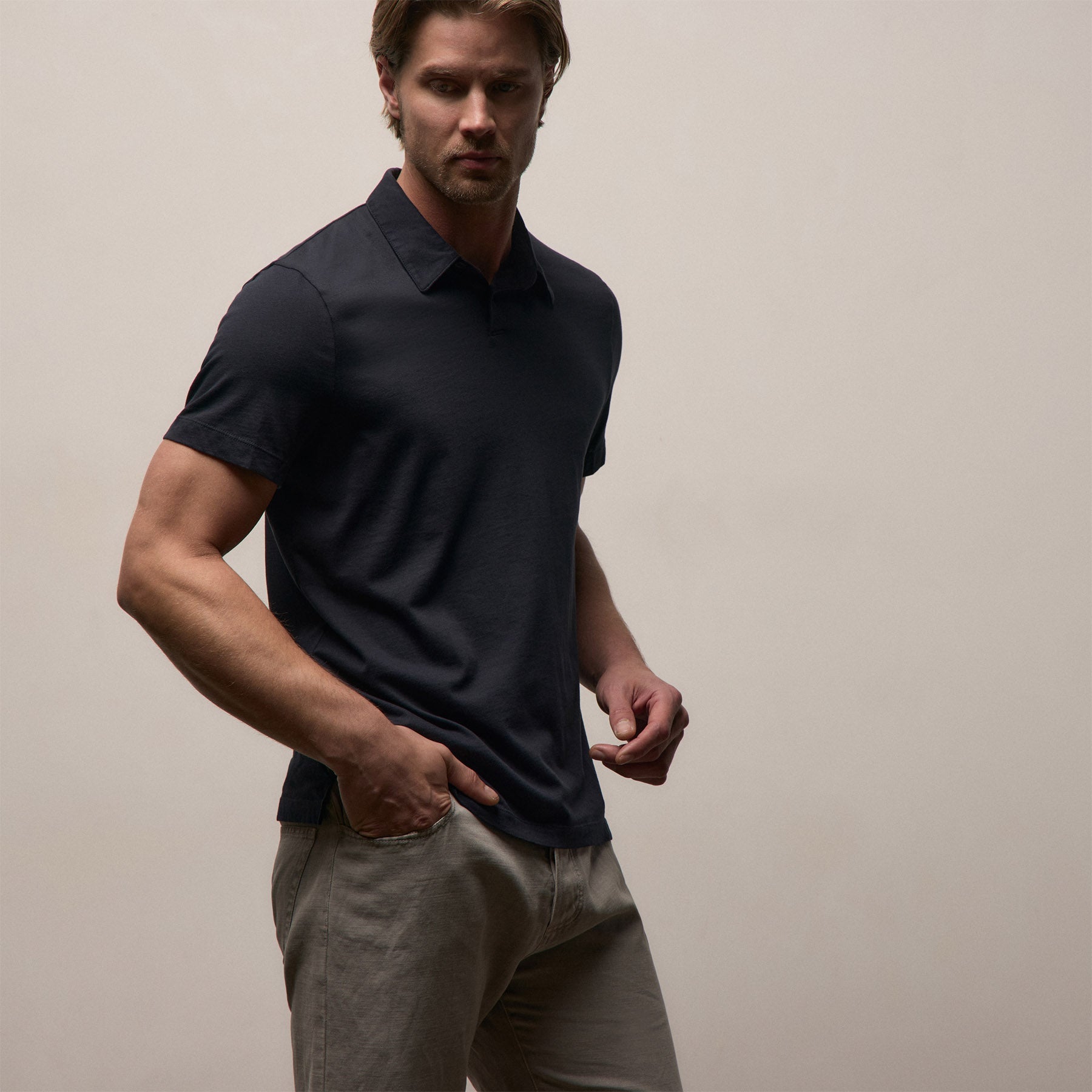 Brushed Lotus Polo - Deep
