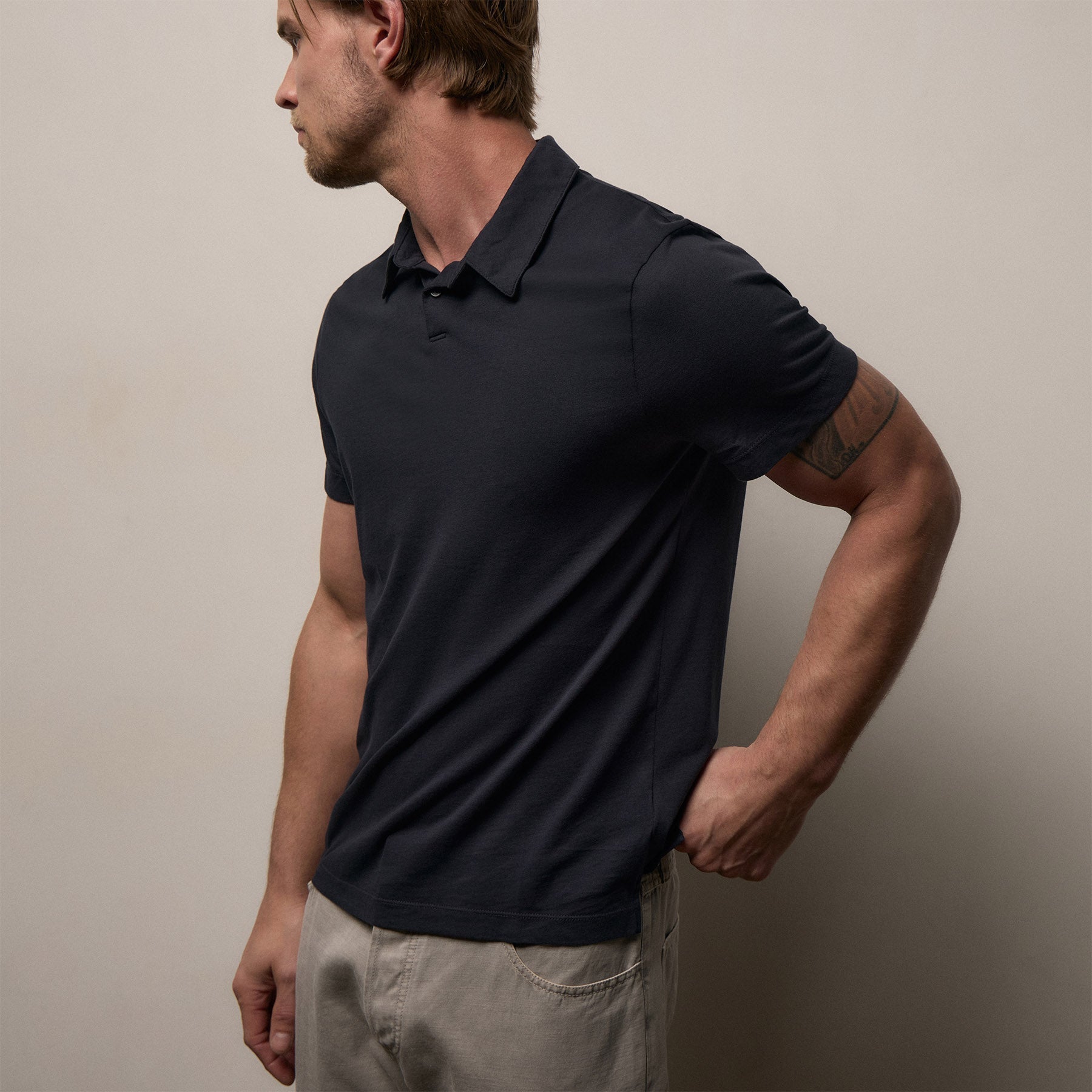 Brushed Lotus Polo - Deep