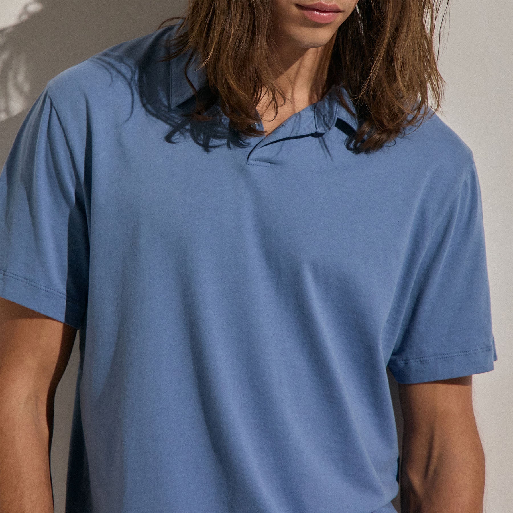 Brushed Lotus Polo - Danube
