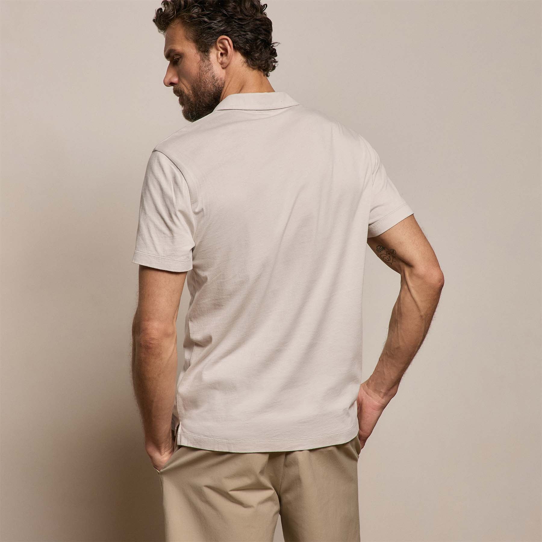 Brushed Lotus Polo - Pearl