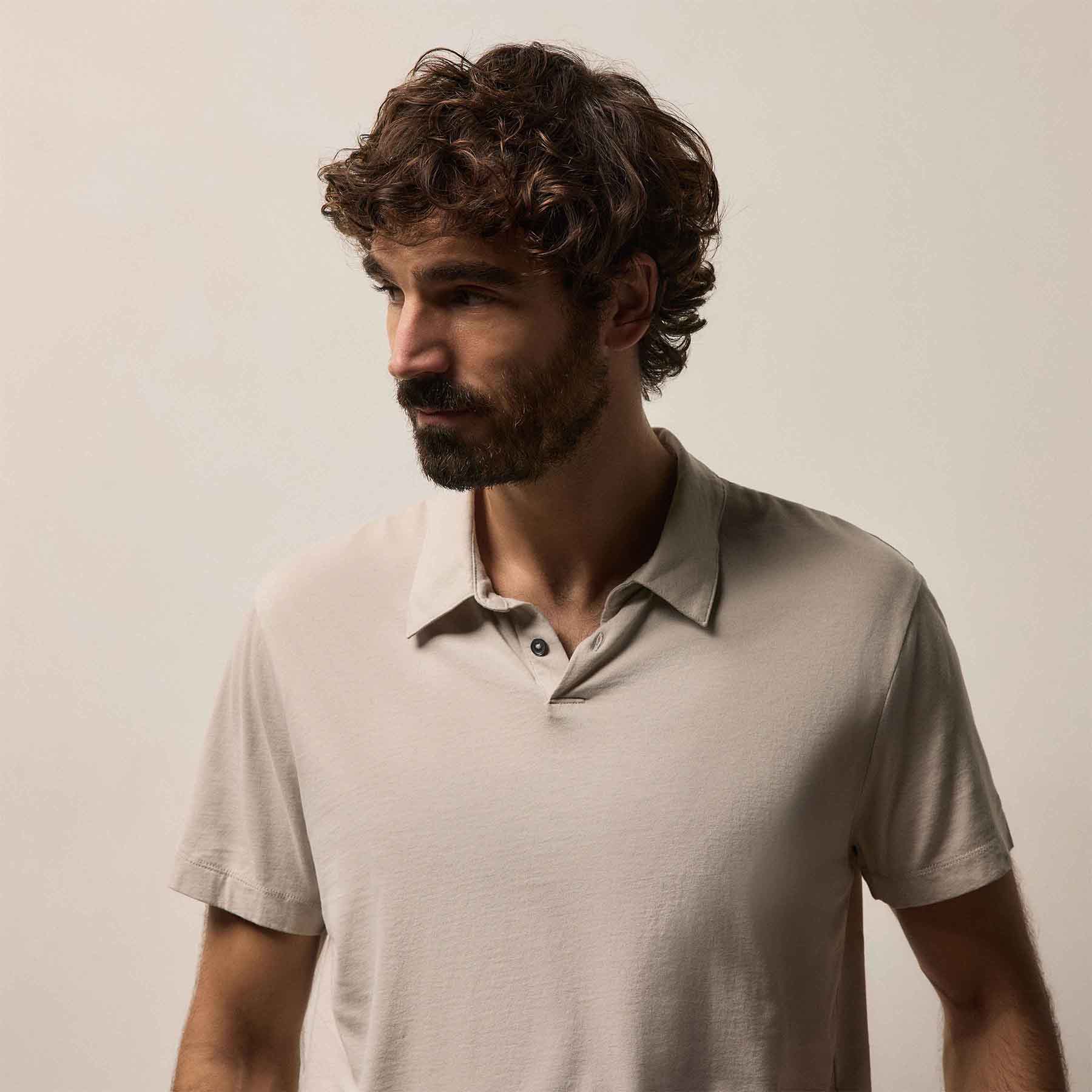 Brushed Lotus Polo - Salt
