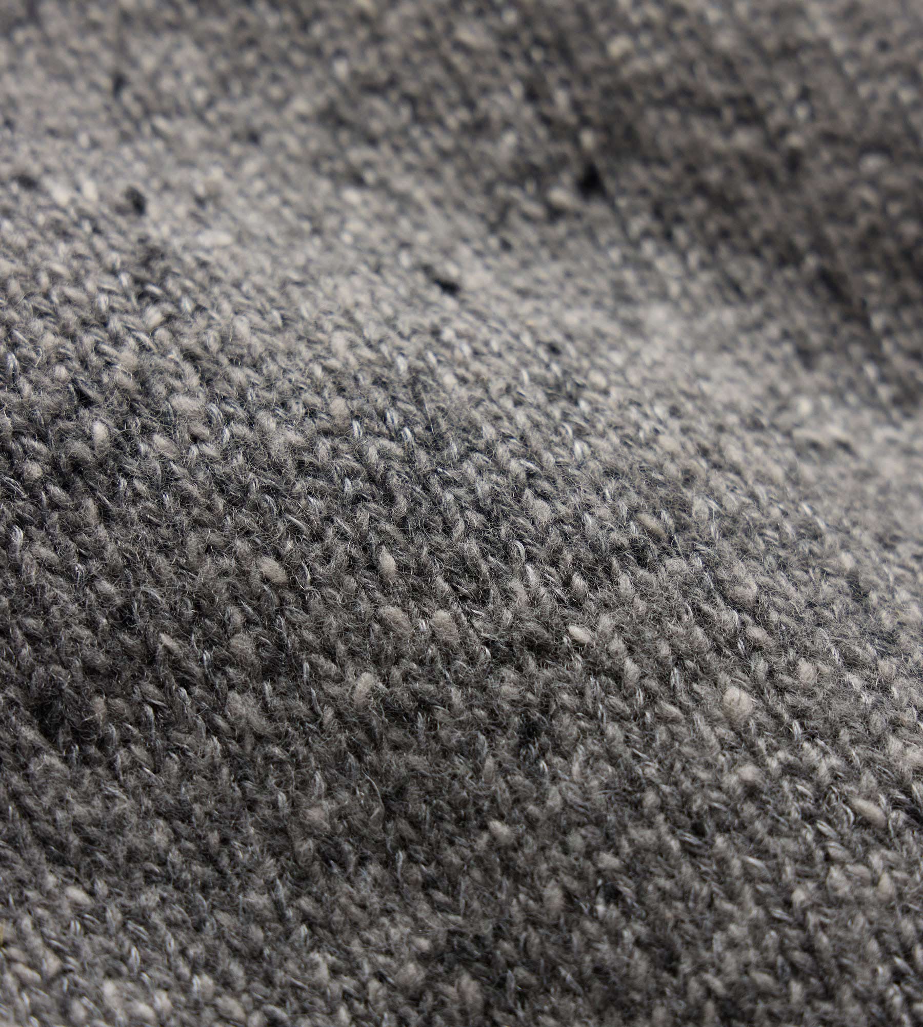 Marled Cashmere Linen Crew - Heather Grey