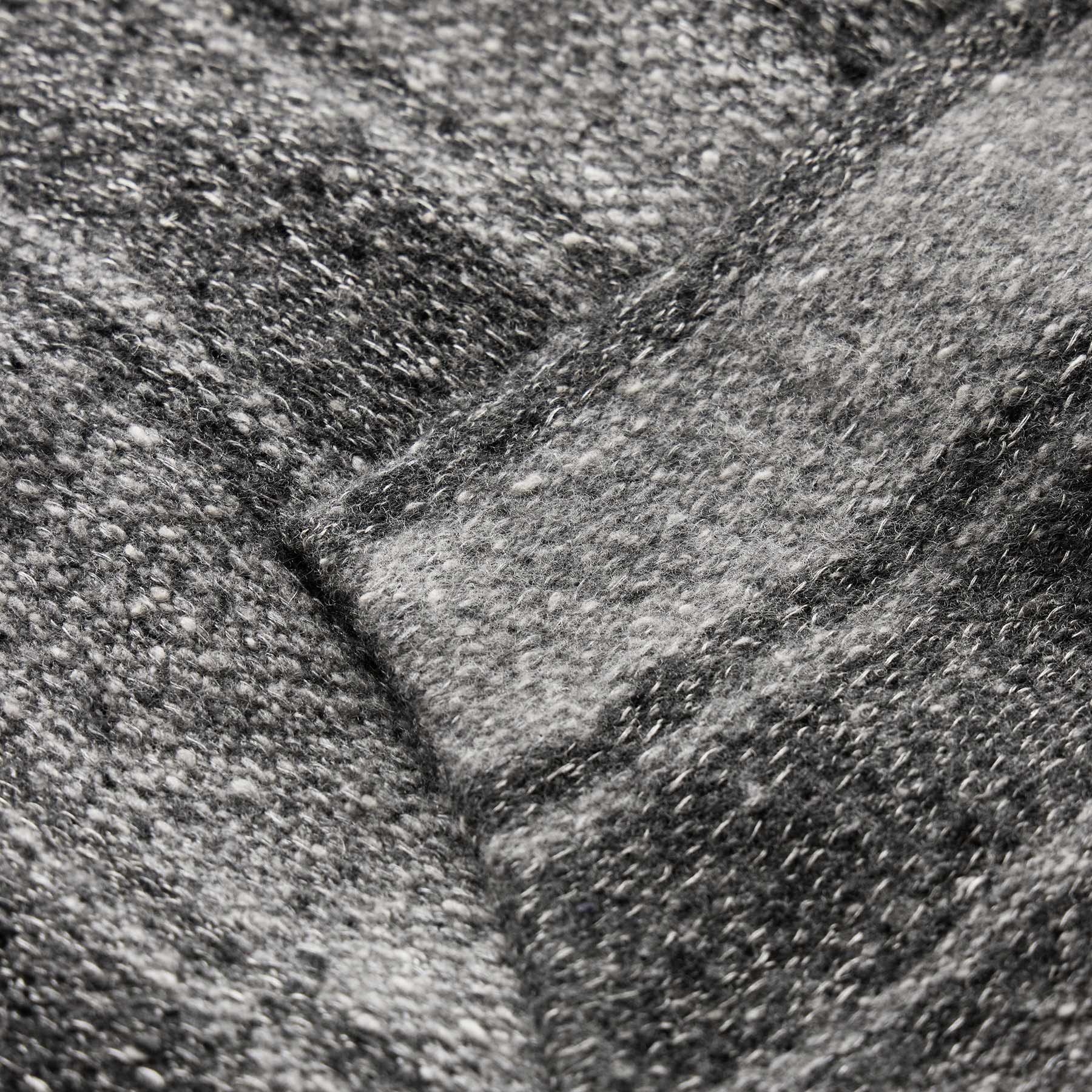 Baja Stripe Cashmere Hoodie - Charcoal/Heather Grey