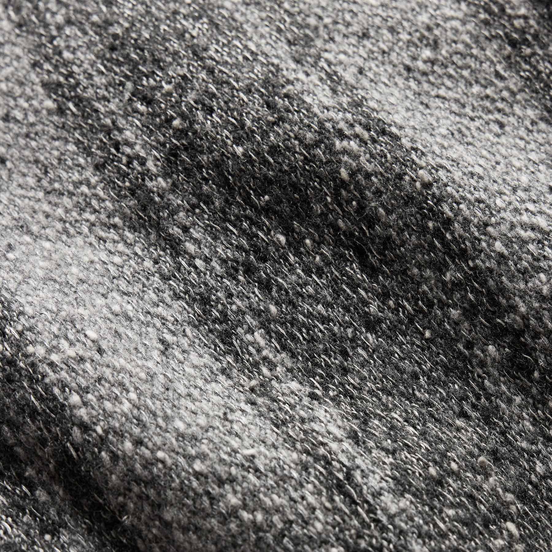 Baja Stripe Cashmere Hoodie - Charcoal/Heather Grey