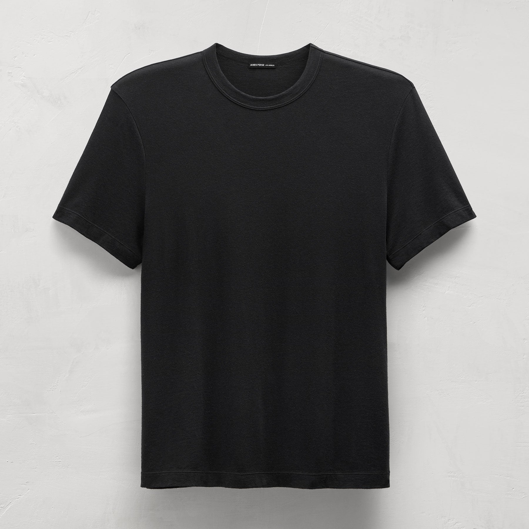 Cotton Cashmere Short Sleeve Tee - Black